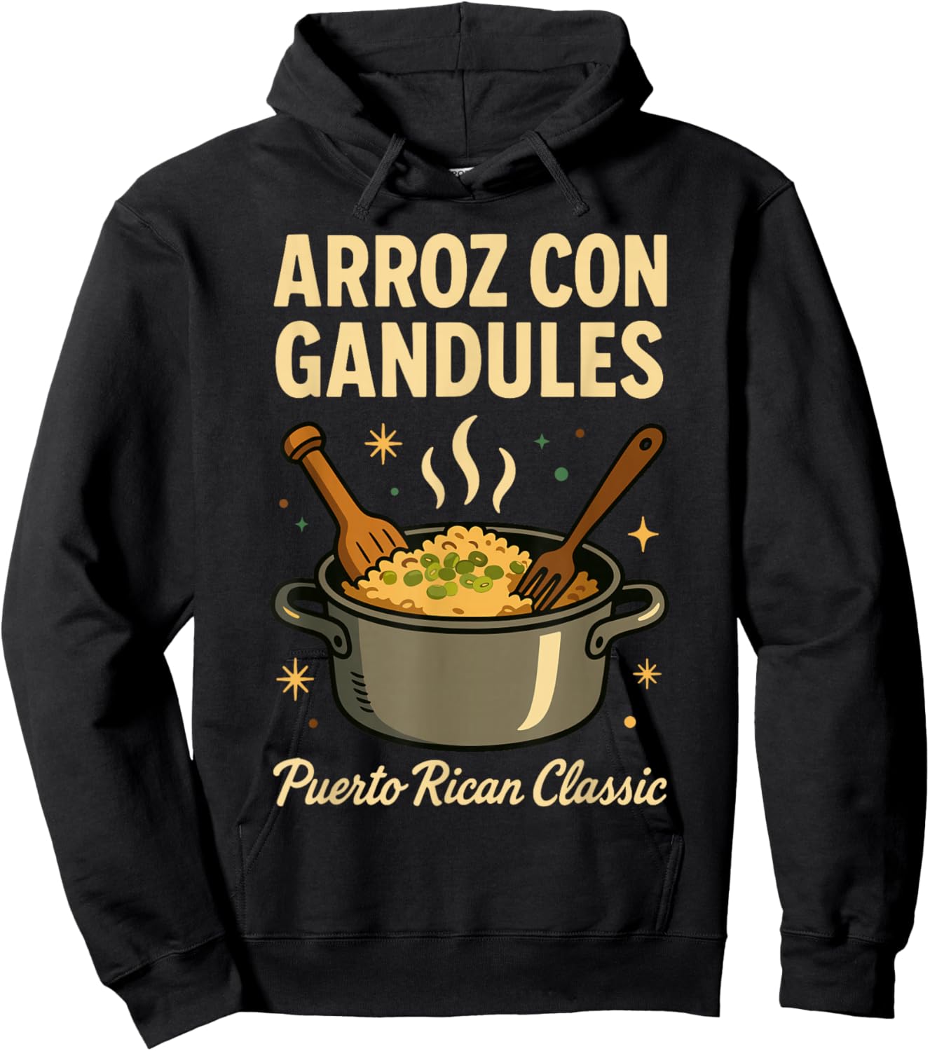Arroz Con Gandules Puerto Rican Classic Food Pride Christmas Hoodie - Hoodie | Black
