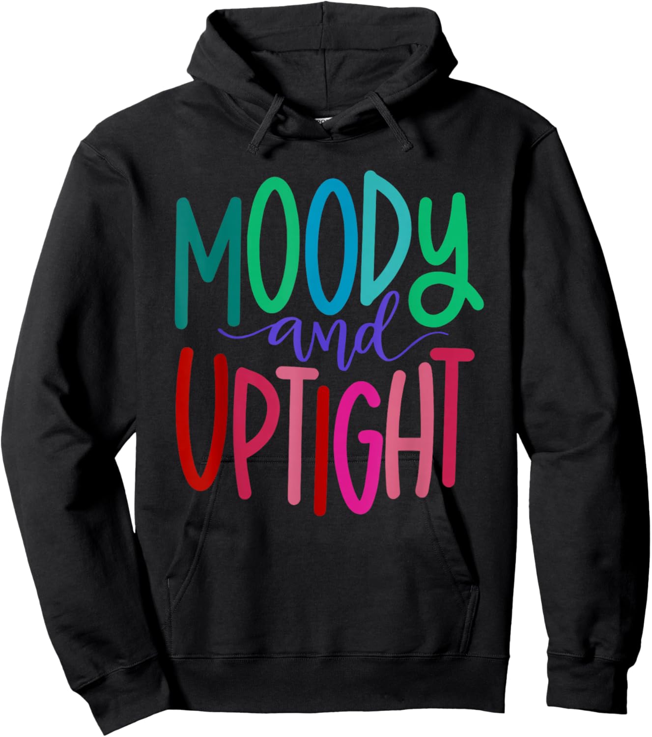 Merry & Bright and Moody & Uptight, Matching Couples Hoodie - Hoodie | Black