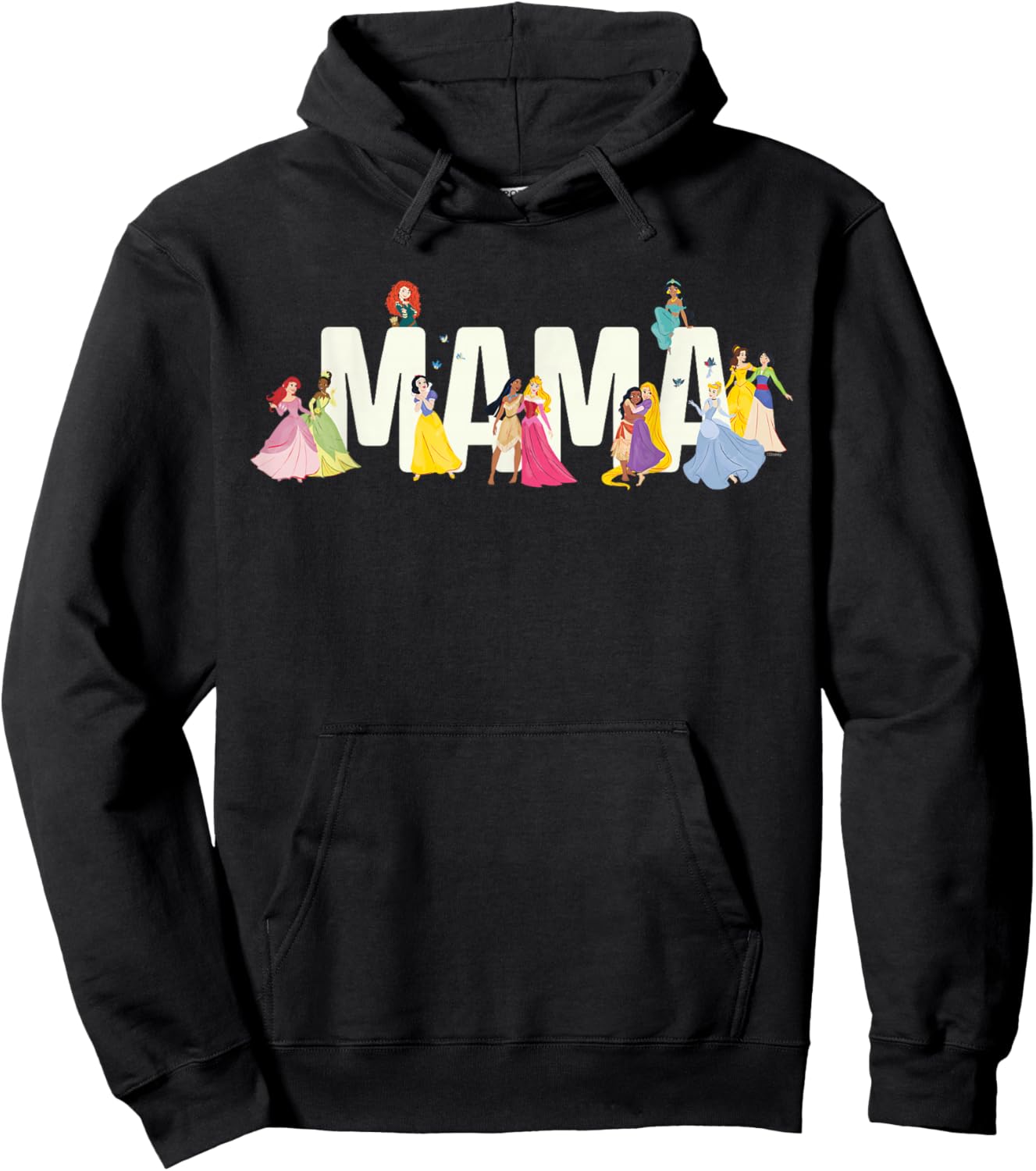 Disney Princess Squad Mama Family Trip Vacation Reunion Hoodie - Hoodie | Black