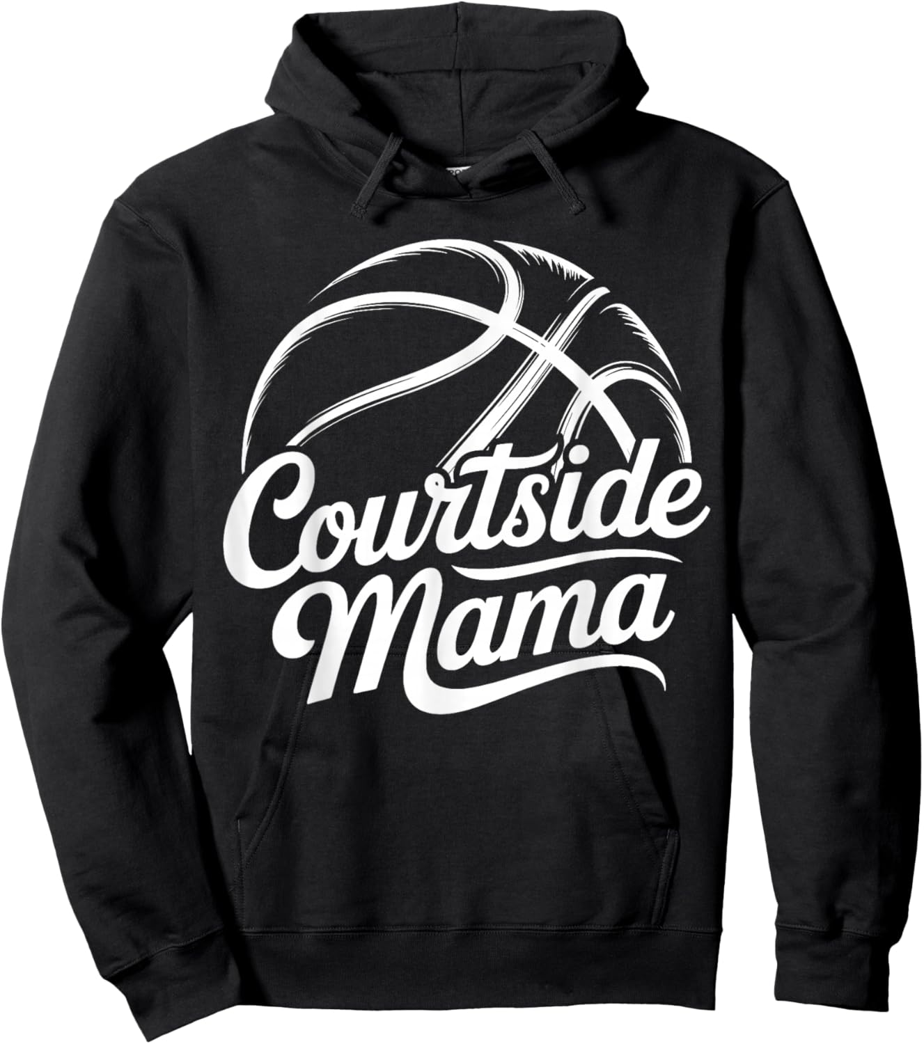 Courtside Mama Basketball Mom Game Day Hoodie - Hoodie | Black
