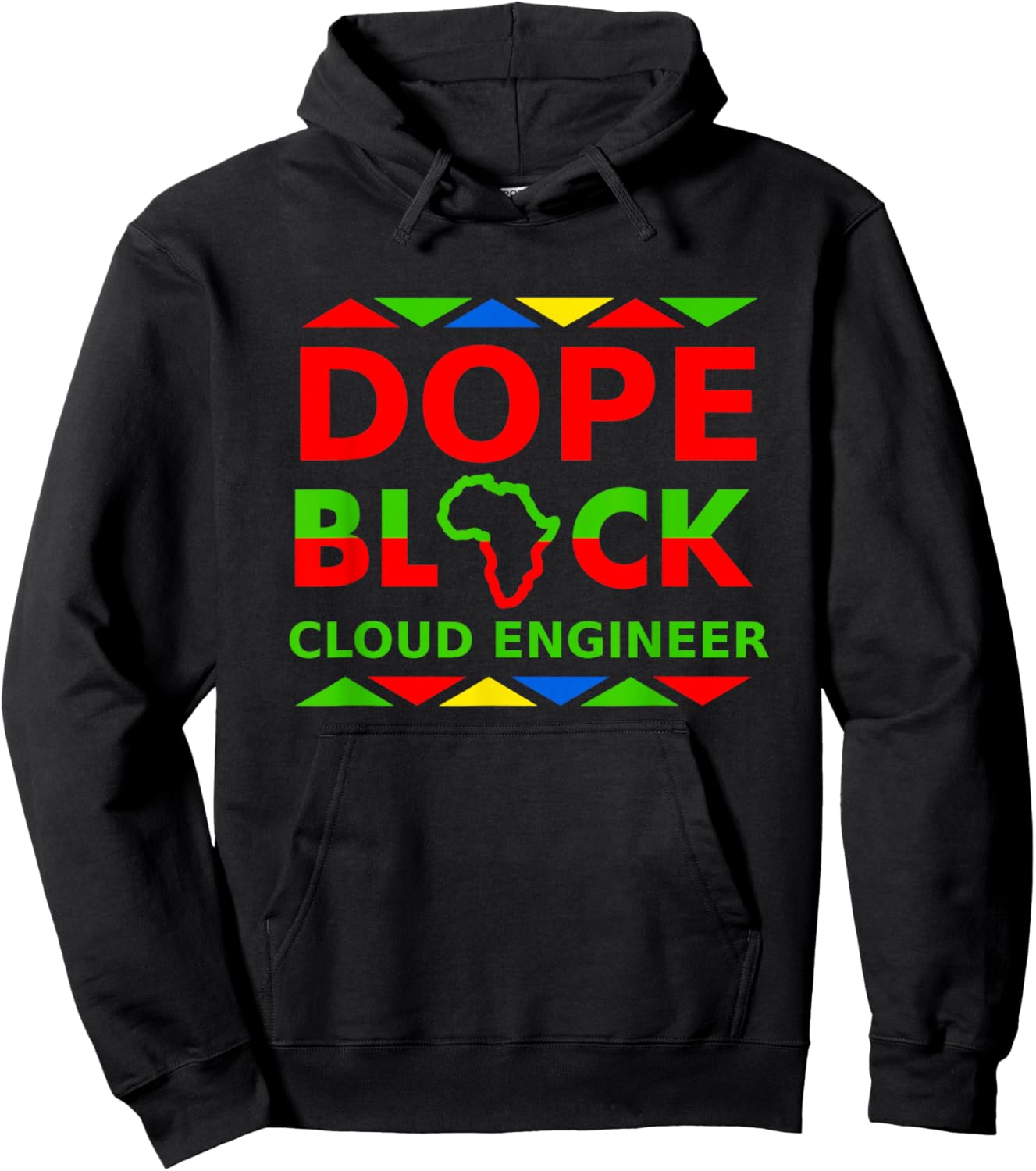 Dope Black Cloud Engineer Proud Black Professional Career Hoodie - Hoodie | Black