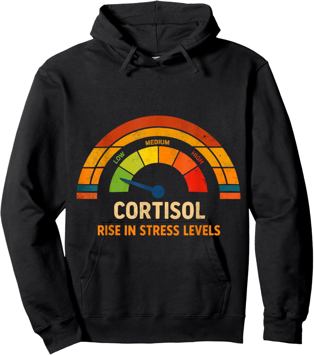 Funny Low Cortisol Levels v Meme Hoodie - Hoodie | Black