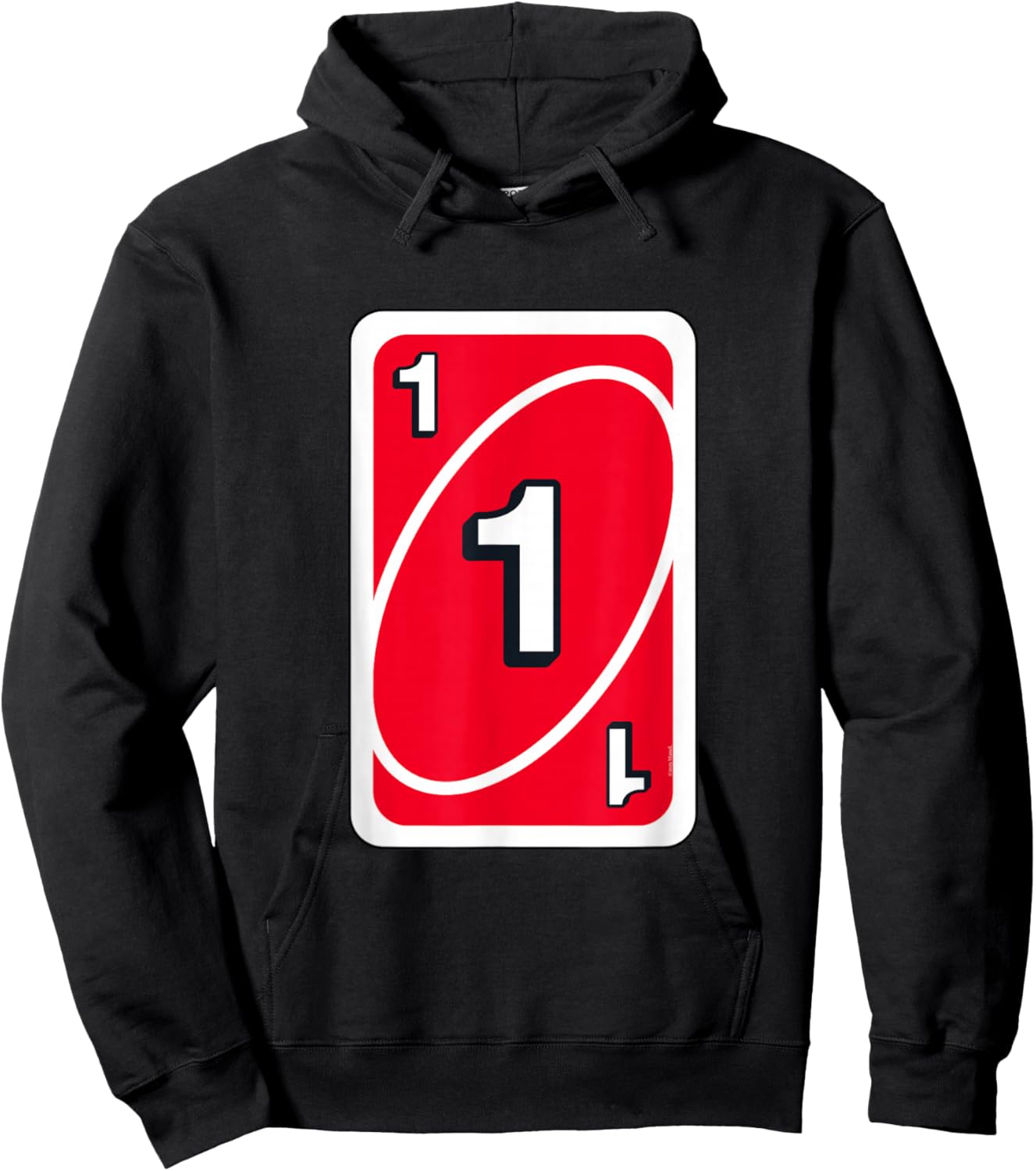 UNO Halloween Red 1" Card Hoodie - Hoodie | Black