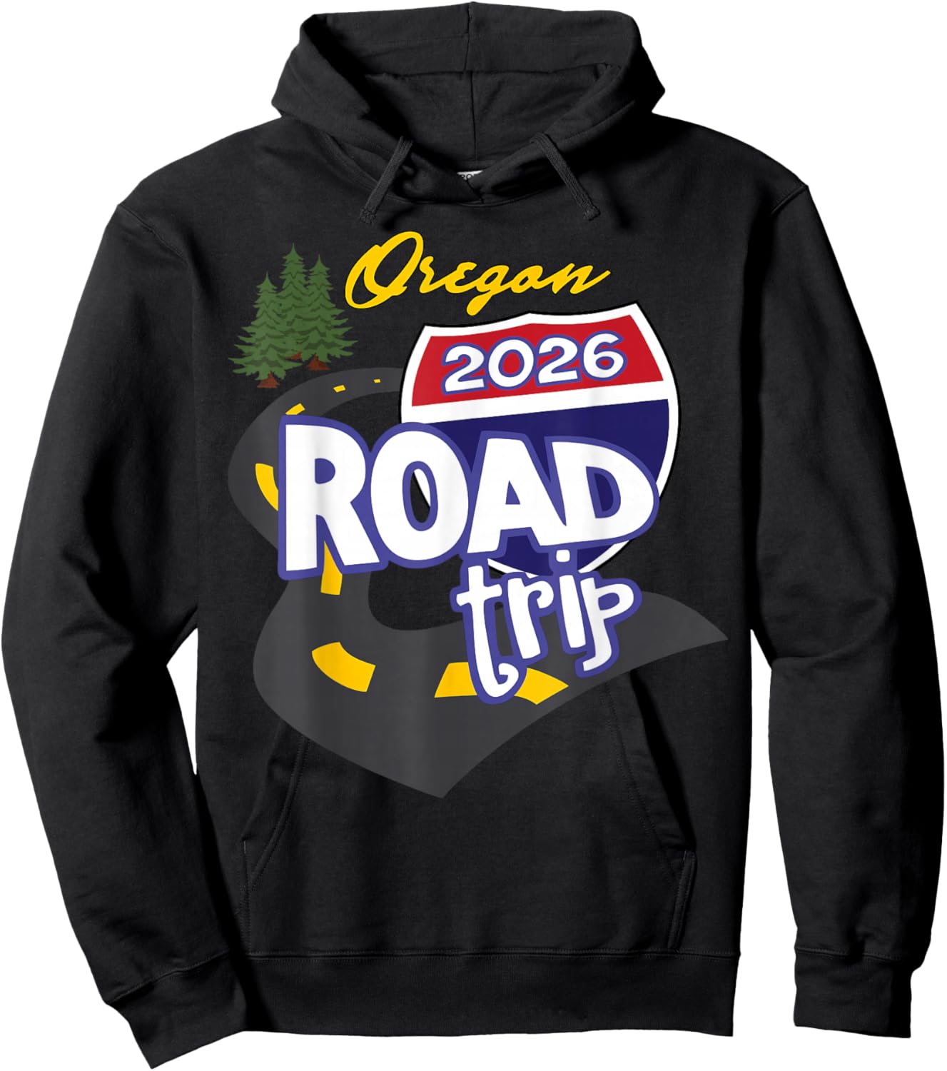 2026 Portland Oregon Road Trip Hoodie - Hoodie | Black