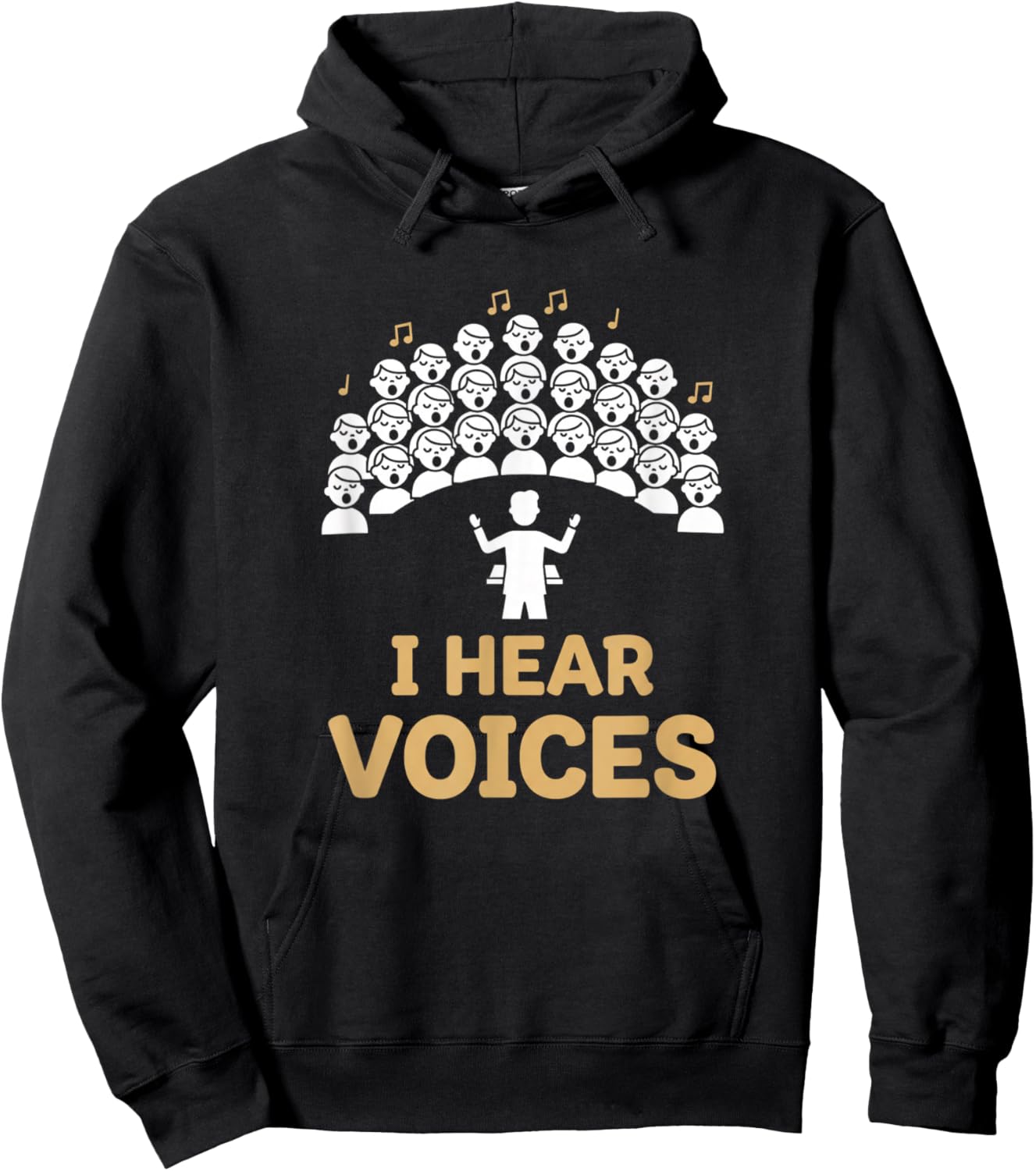 Teacher Choir Director I Hear Voices Chorister Choir Singer Hoodie - Hoodie | Black