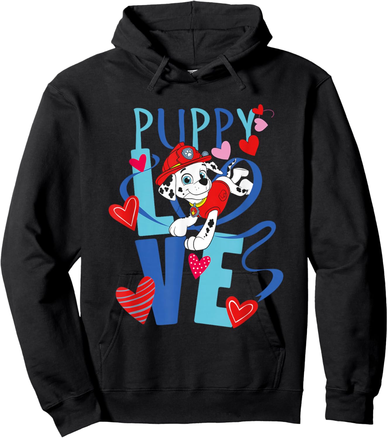 Paw Patrol Valentine's Day Puppy Love Hoodie - Hoodie | Black