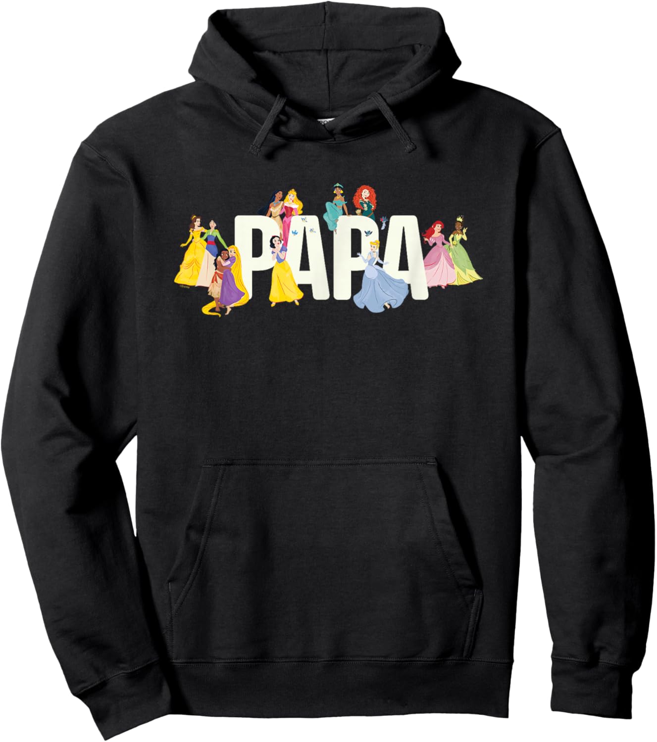 Disney Princess Squad Papa Family Trip Vacation Reunion Hoodie - Hoodie | Black