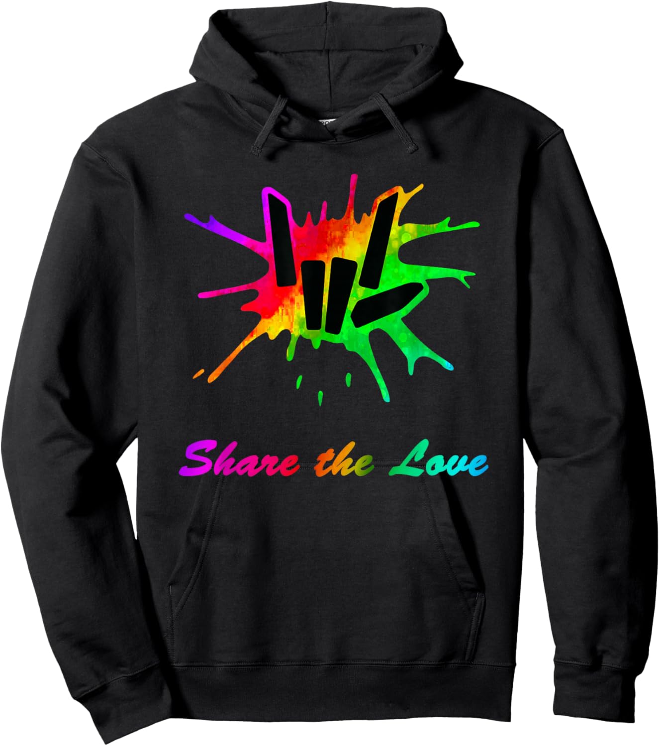 Sharer Share The Love Birthday Gifts for Kids and Youth Hoodie - Hoodie | Black