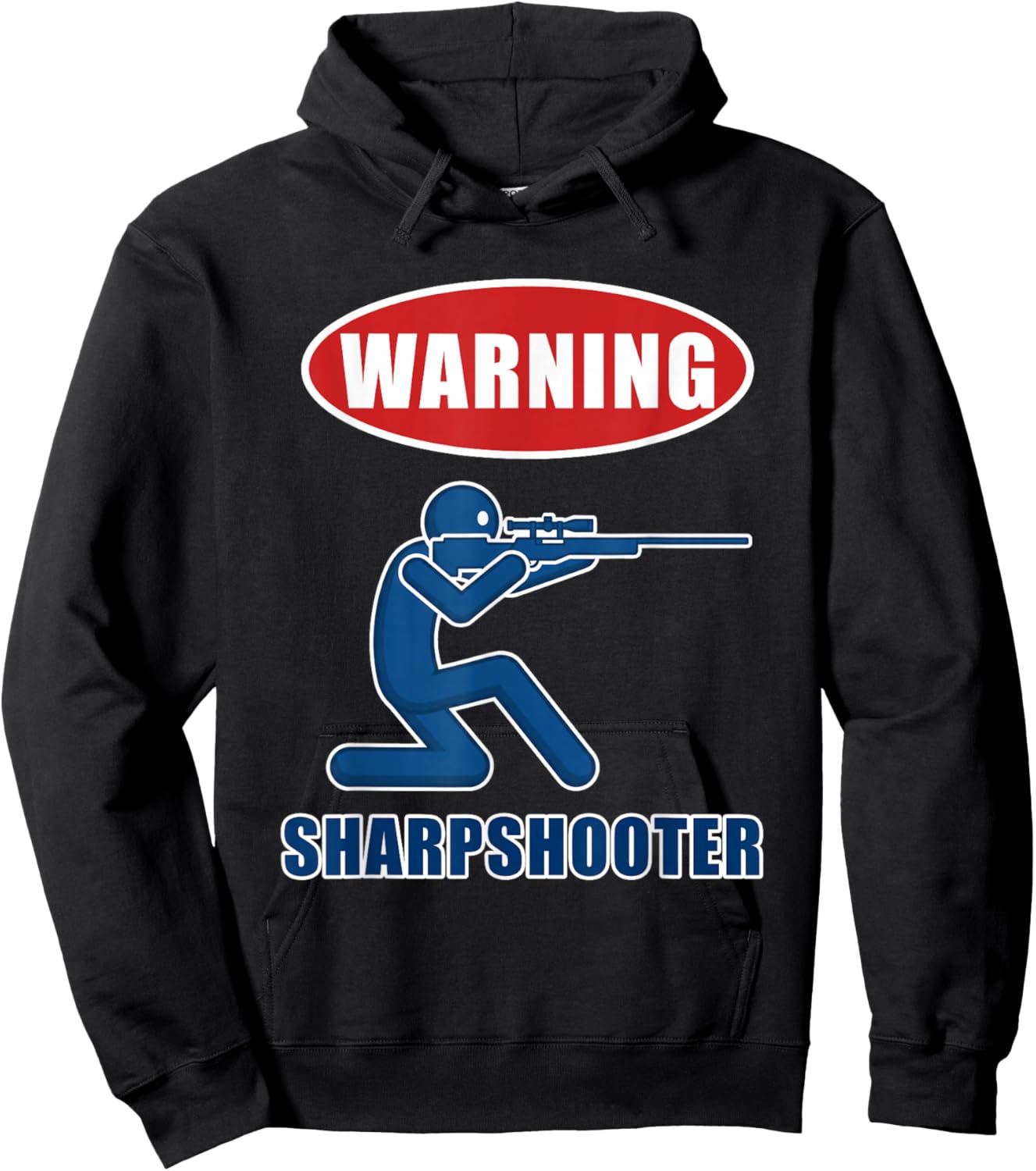 Sharpshooter Warning Design for Shooting Sports Lovers Hoodie - Hoodie | Black
