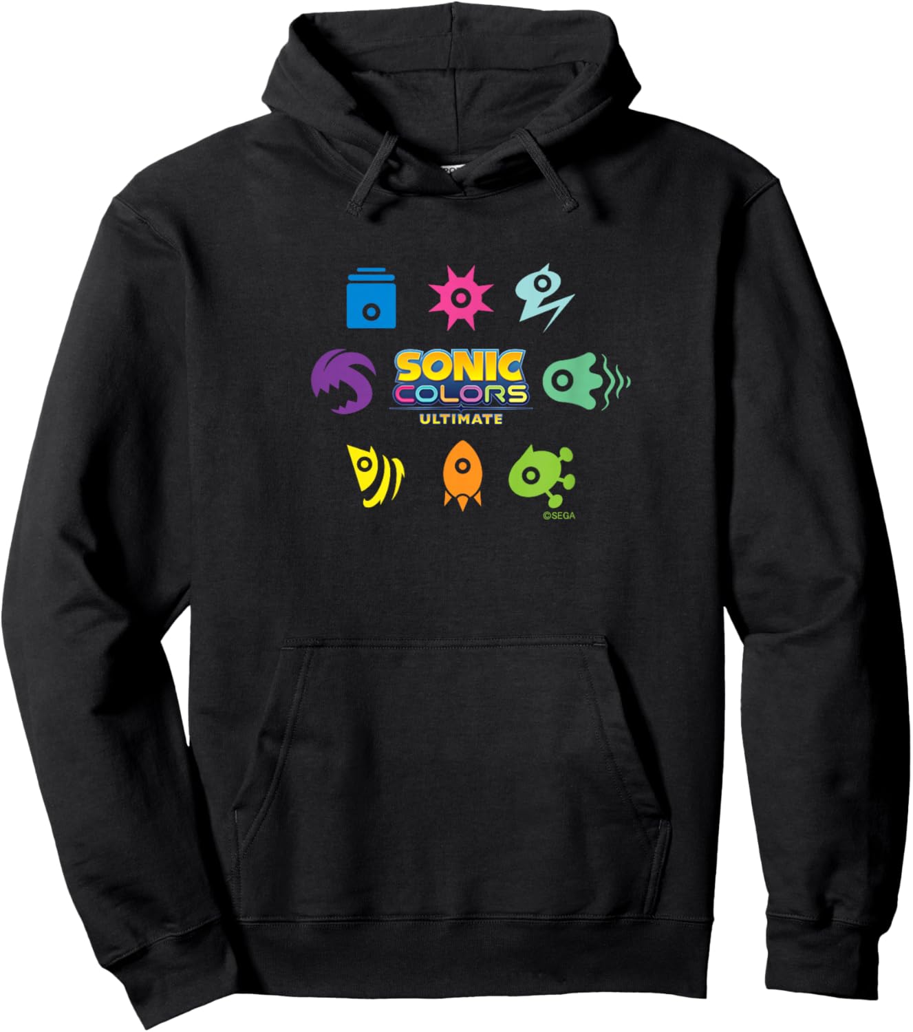 Sonic The Hedgehog - Sonic Colors Ultimate Icons Hoodie - Hoodie | Black
