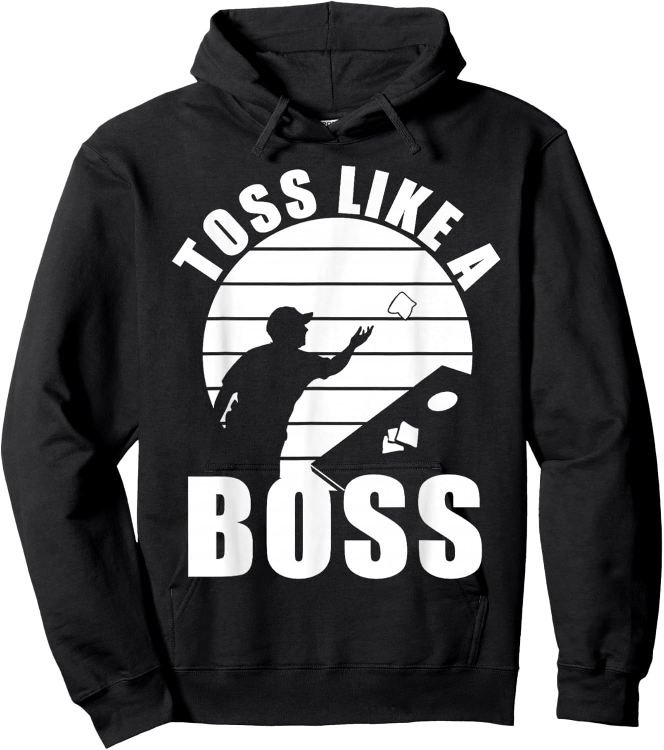 Cornhole Art Women Adult Cornhole Player Corn Hole Hoodie - Hoodie | Black