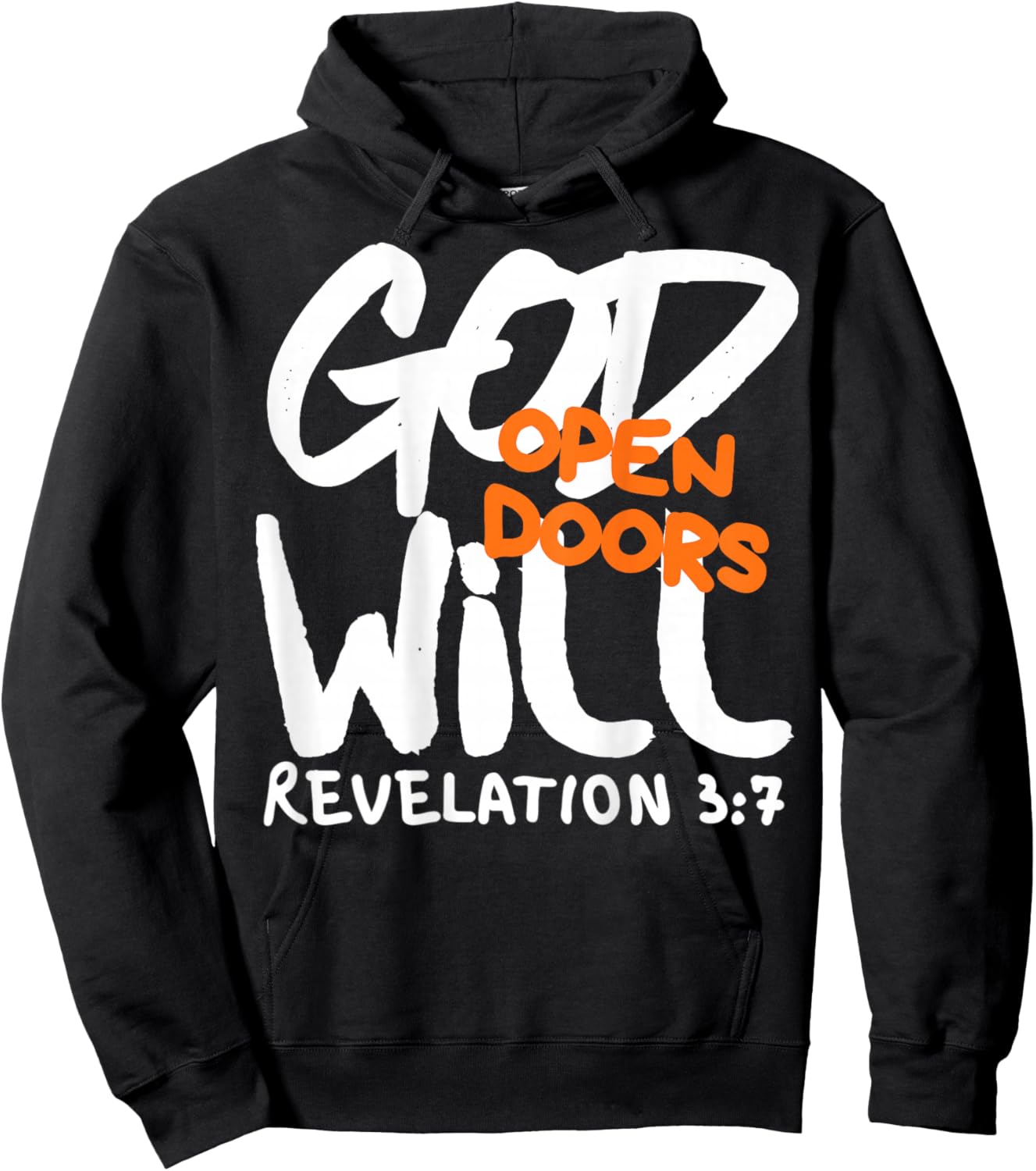 God Will Open Doors Christian Positive Bible Faith Quotes Hoodie - Hoodie | Black