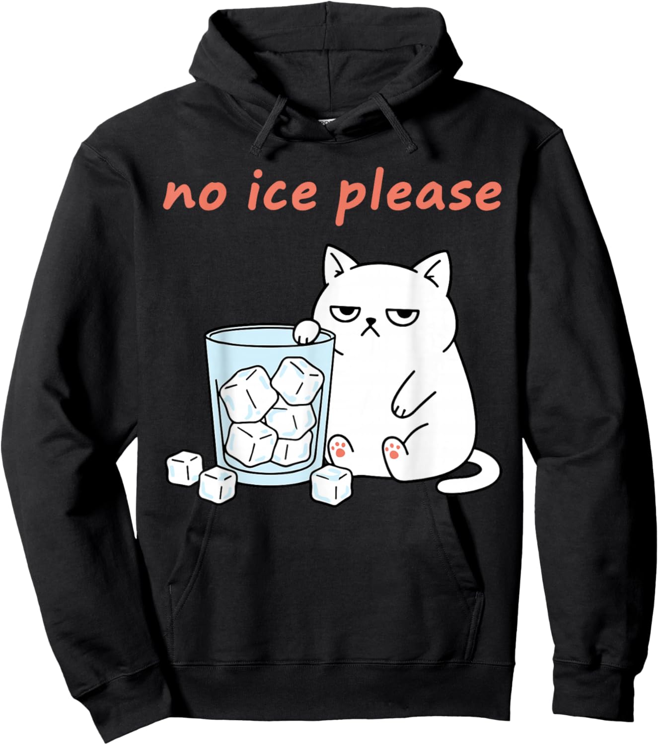 No Ice Please Funny Cat Meme Statement Abolish ICE Hoodie - Hoodie | Black