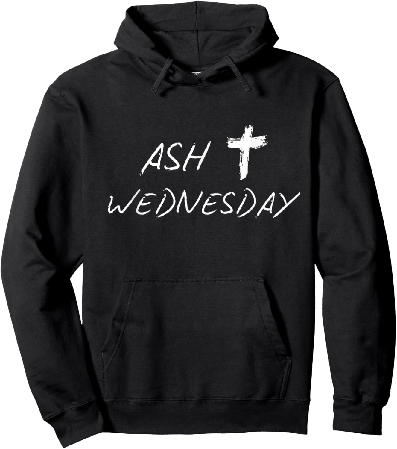 Ash Wednesday Christian Catholic Ashes and Dust Smudge Cross Hoodie - Hoodie | Black