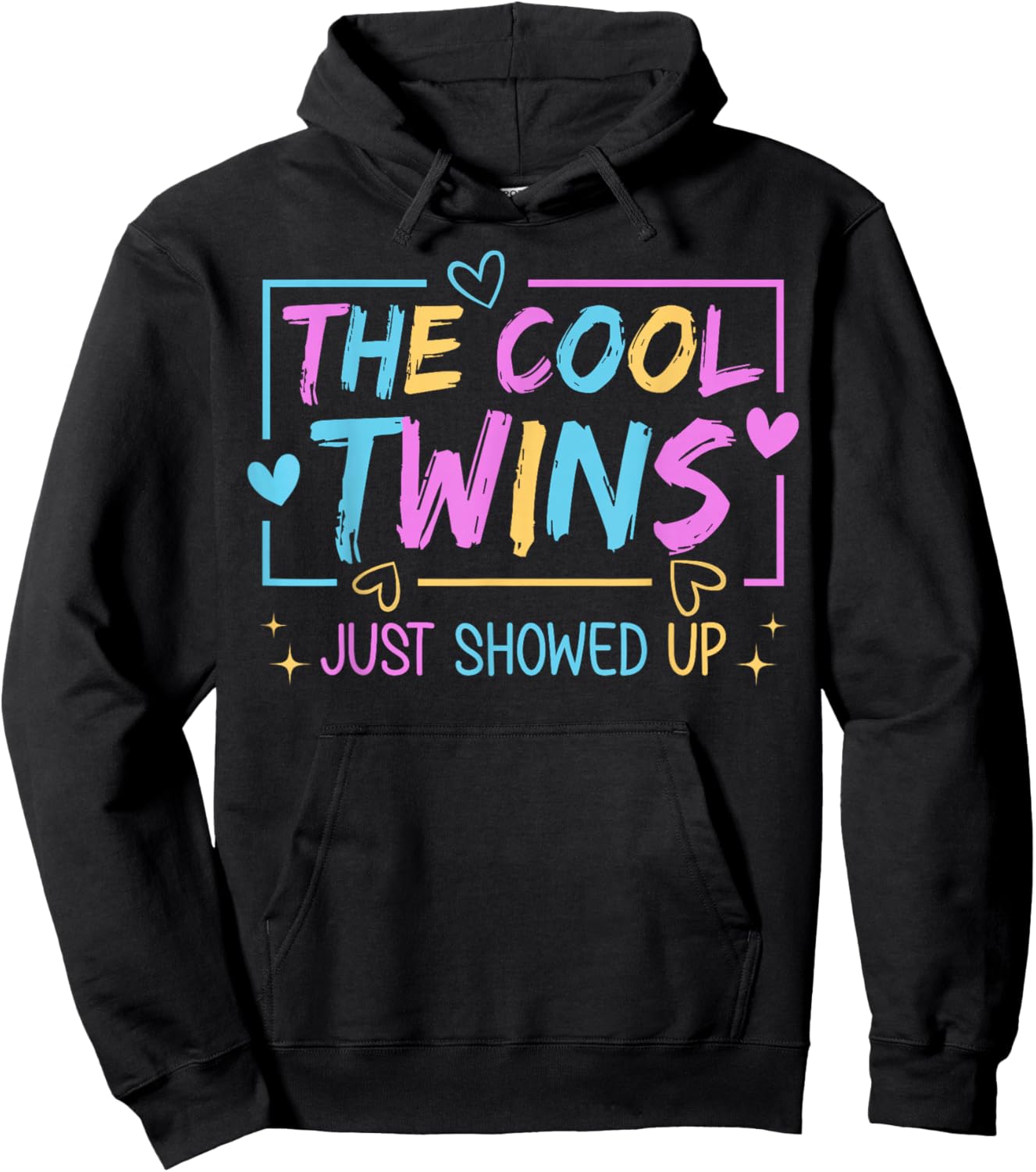 The Cool Twins Just Showed up Funny Twins Brother Sister Hoodie - Hoodie | Black
