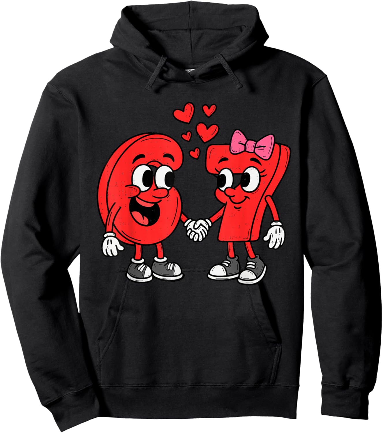 Cute Six Seven 6 7 Meme Valentines Day Girl Boy Teen Kids Hoodie - Hoodie | Black