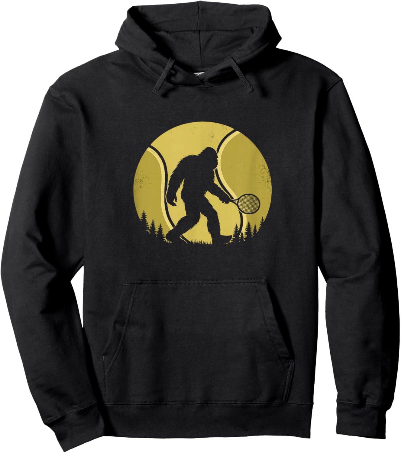 Funny Bigfoot Shirt Tennis Ball Men Women Hoodie - Hoodie | Black