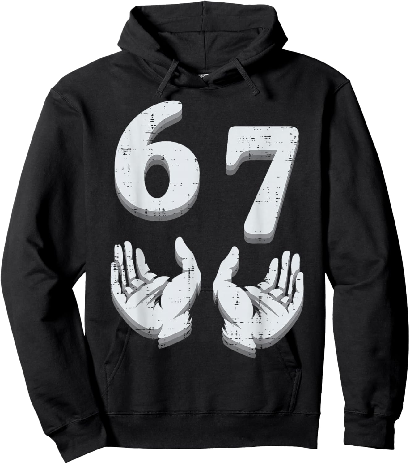 67 Meme Funny 6 7 Men Women Kids Boys Girls Youth Teen Hoodie - Hoodie | Black