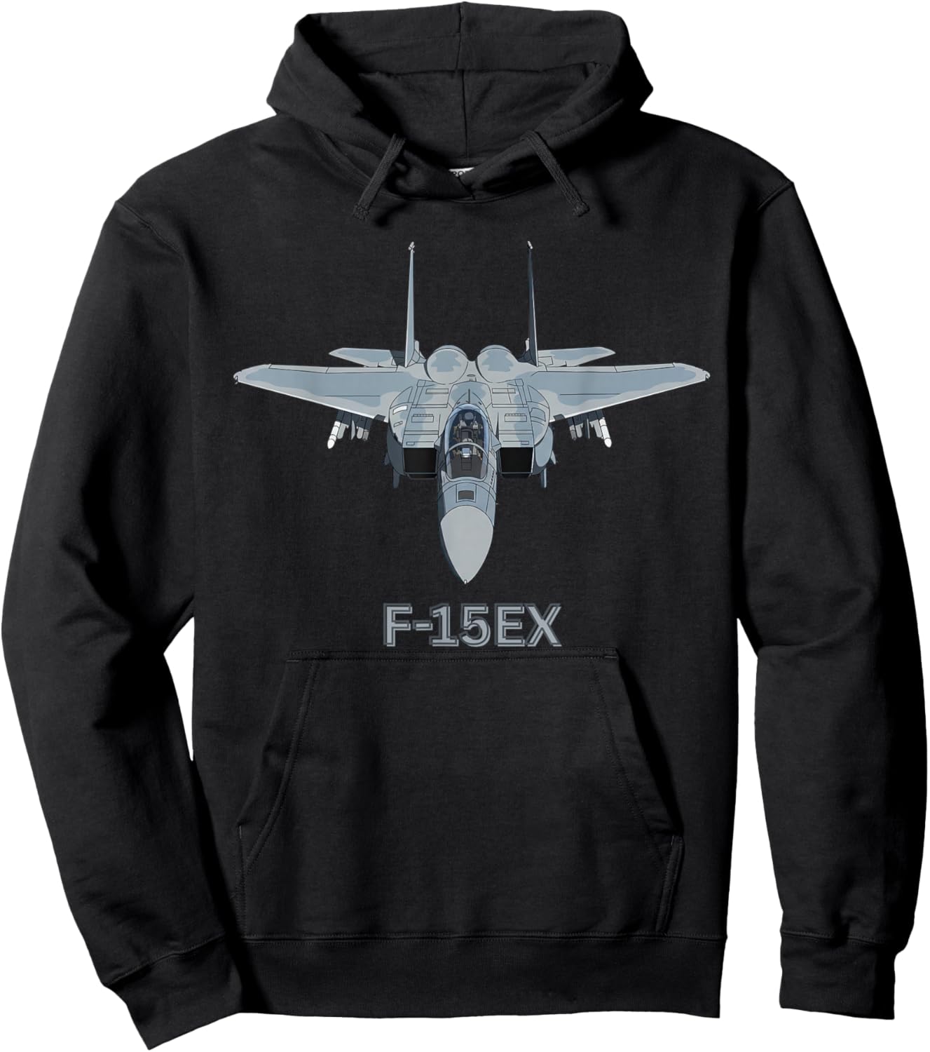United States Military F-15EX Jet Fighter Hoodie - Hoodie | Black