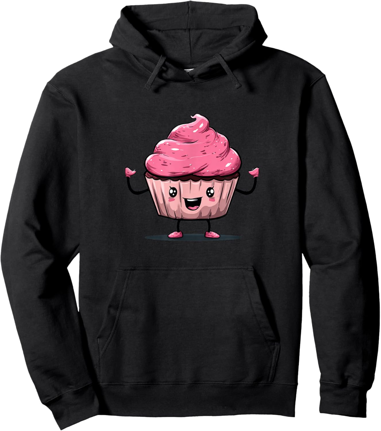 Cute Pink Cupcake Costume for Muffin and Baked Goods Lovers Hoodie - Hoodie | Black