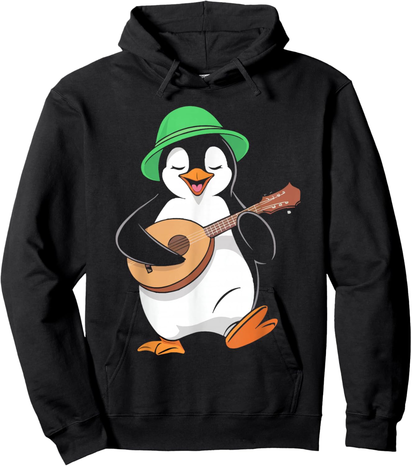 Mandolin Player Animal Musical Instrument Musician Hoodie - Hoodie | Black