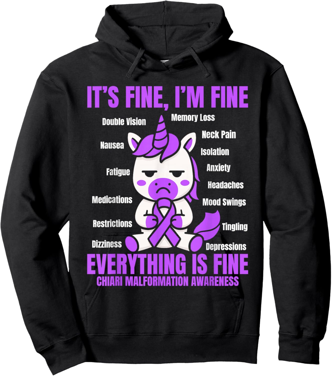 Chiari Malformation Warrior Hoodie - Hoodie | Black
