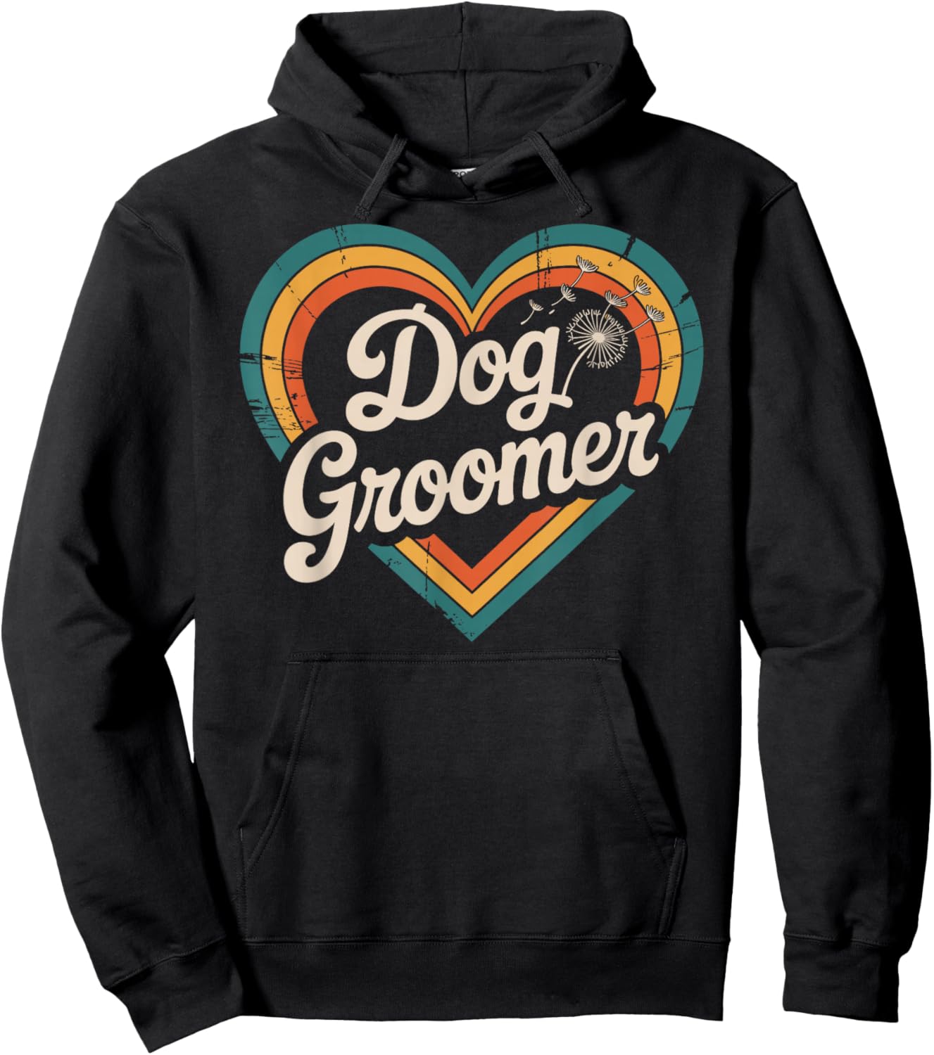 Dog Groomer Heart Hoodie - Hoodie | Black