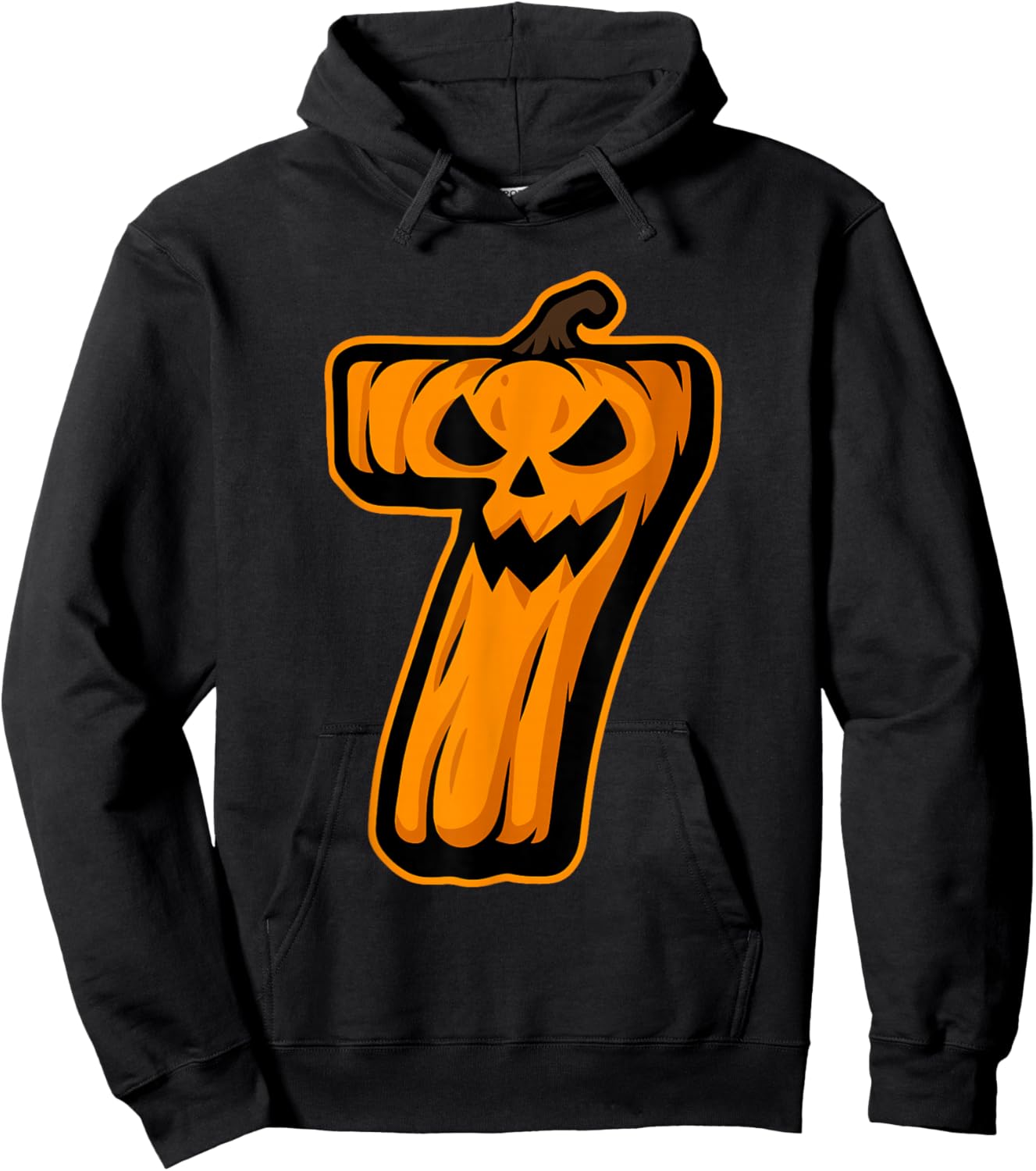 Couple Halloween Costume Duo Costume 6 7 Pumpkin Number 7 Hoodie - Hoodie | Black