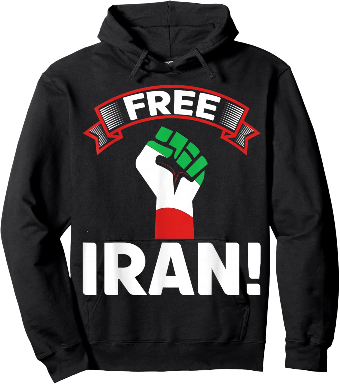 Free Iran Flag Freedom Fist Love Iran Persian Pride Hoodie - Hoodie | Black