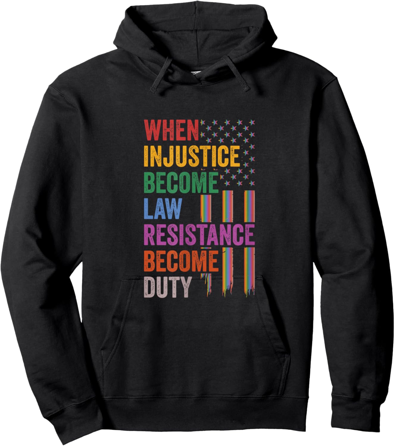 When Injustice Becomes Law Resistance Becomes Duty Hoodie - Hoodie | Black