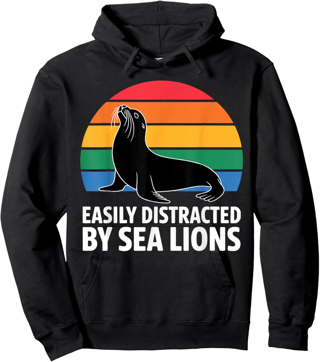 Sea Lion Art Women Kids Seal Animal Sea Lion Lover Hoodie - Hoodie | Black