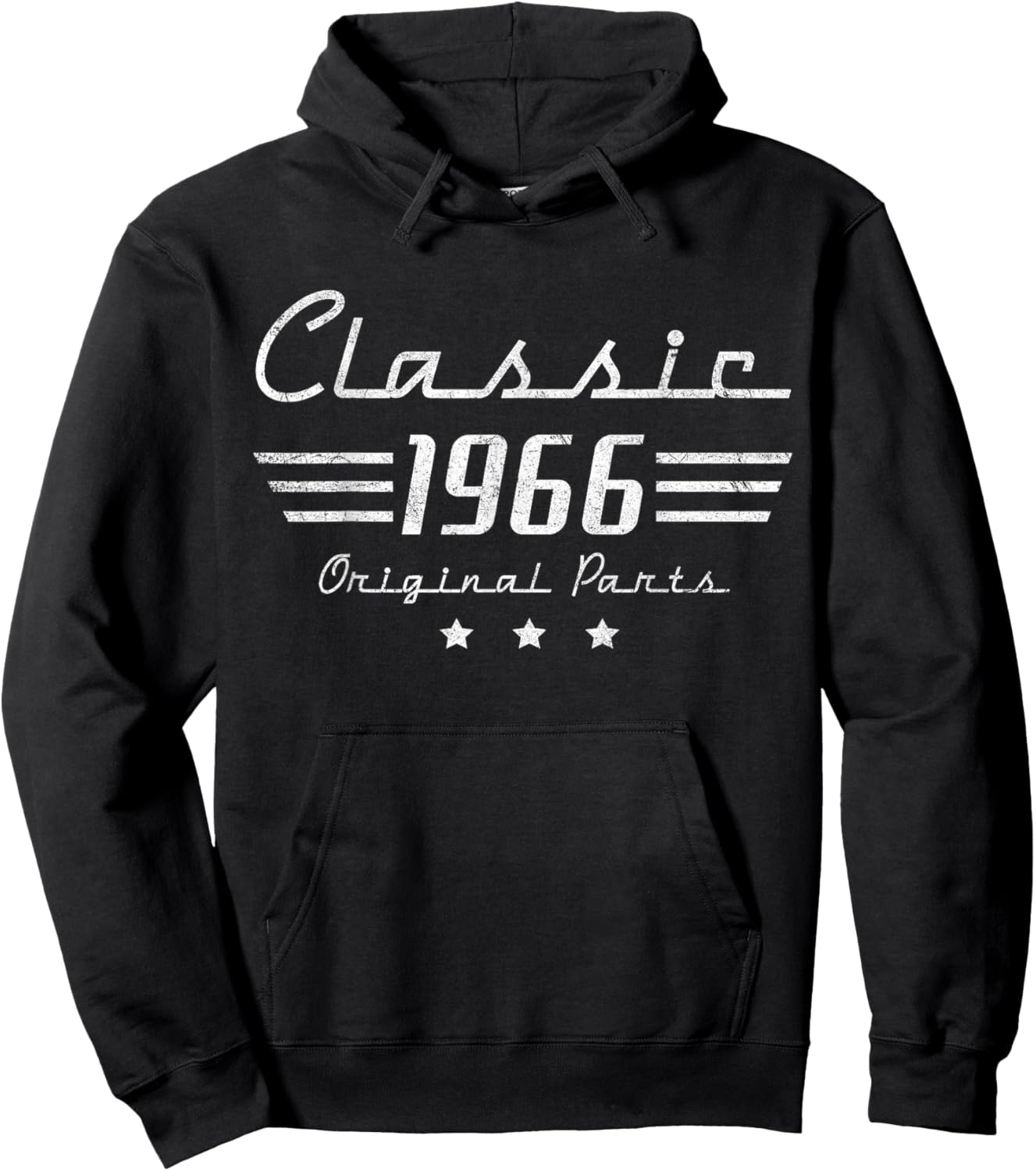 Vintage Classic Car 1966 60th Birthday Gifts Men 60 Year Old Hoodie - Hoodie | Black