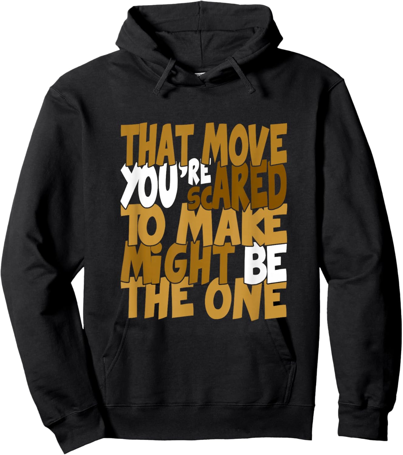 Brown Color Might Be The One Brown Graphic Hoodie - Hoodie | Black