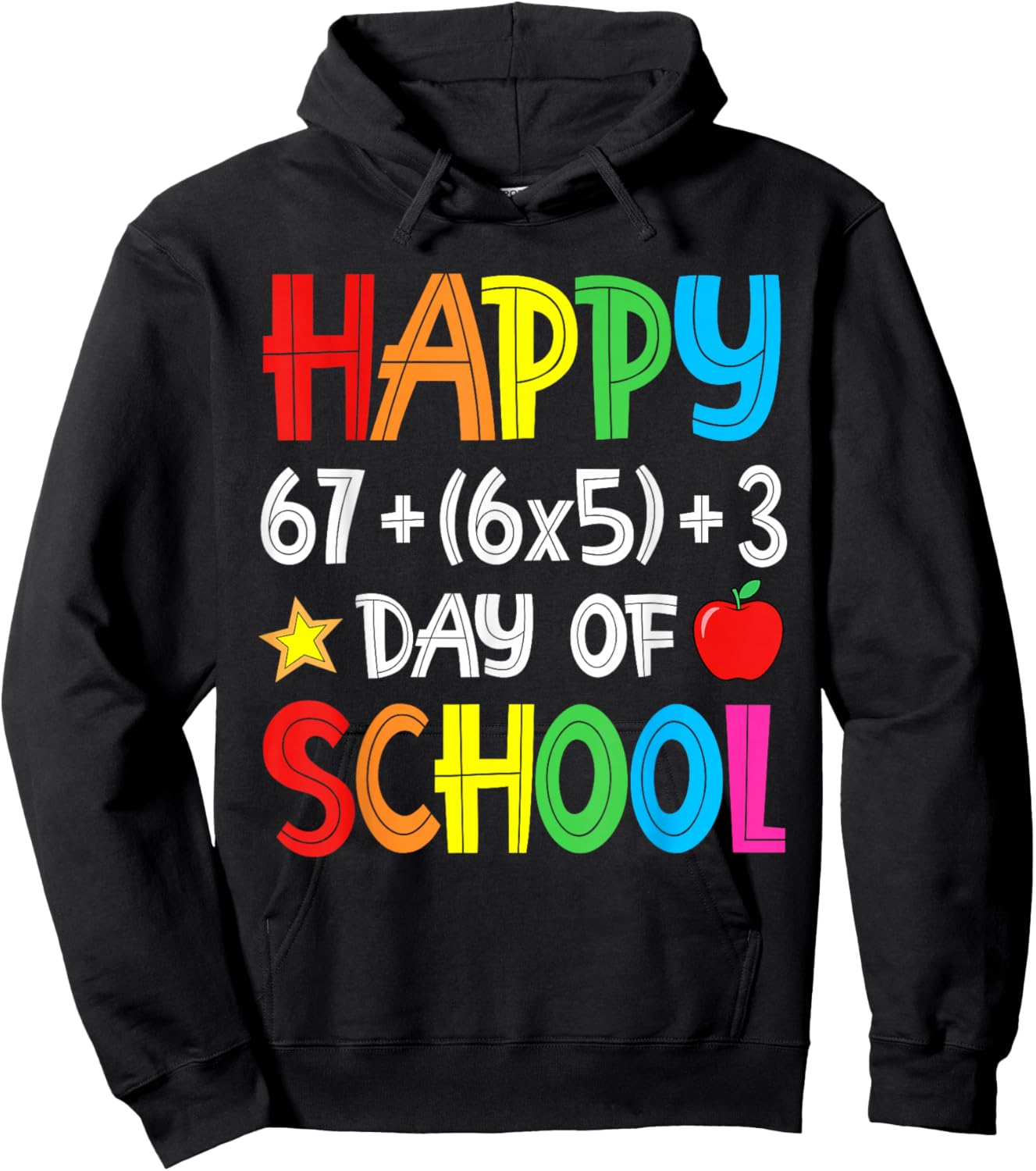 Happy 67 30 3 Days of School 100th Day Teacher Girl Boy Kids Hoodie - Hoodie | Black