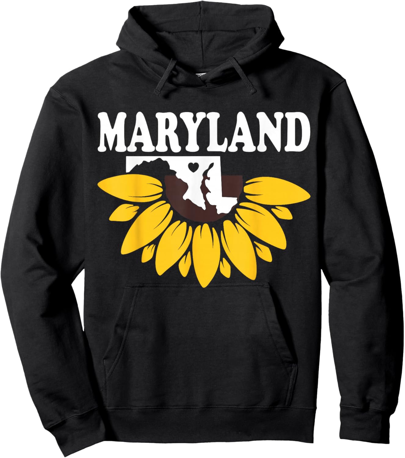USA American Patriot Kids Boys Girls Maryland Hoodie - Hoodie | Black