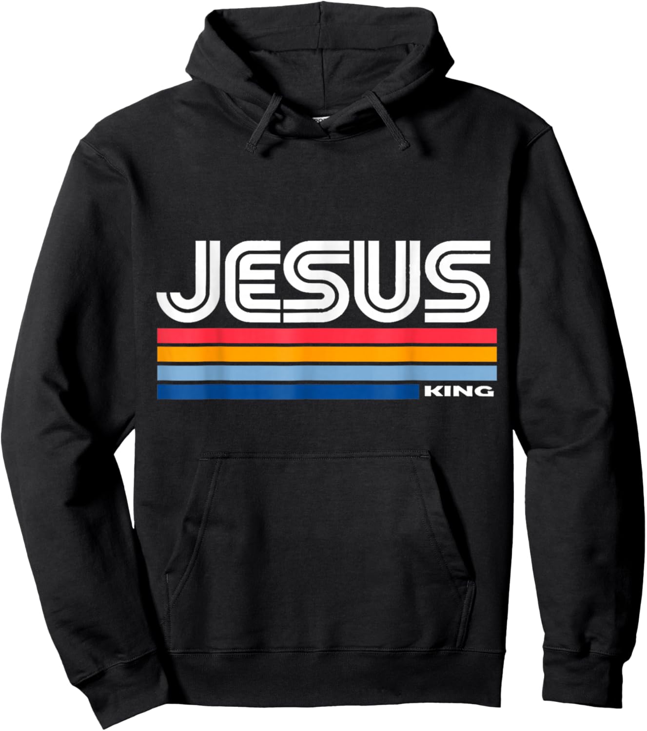 Jesus King Retro Vintage Design Hoodie - Hoodie | Black