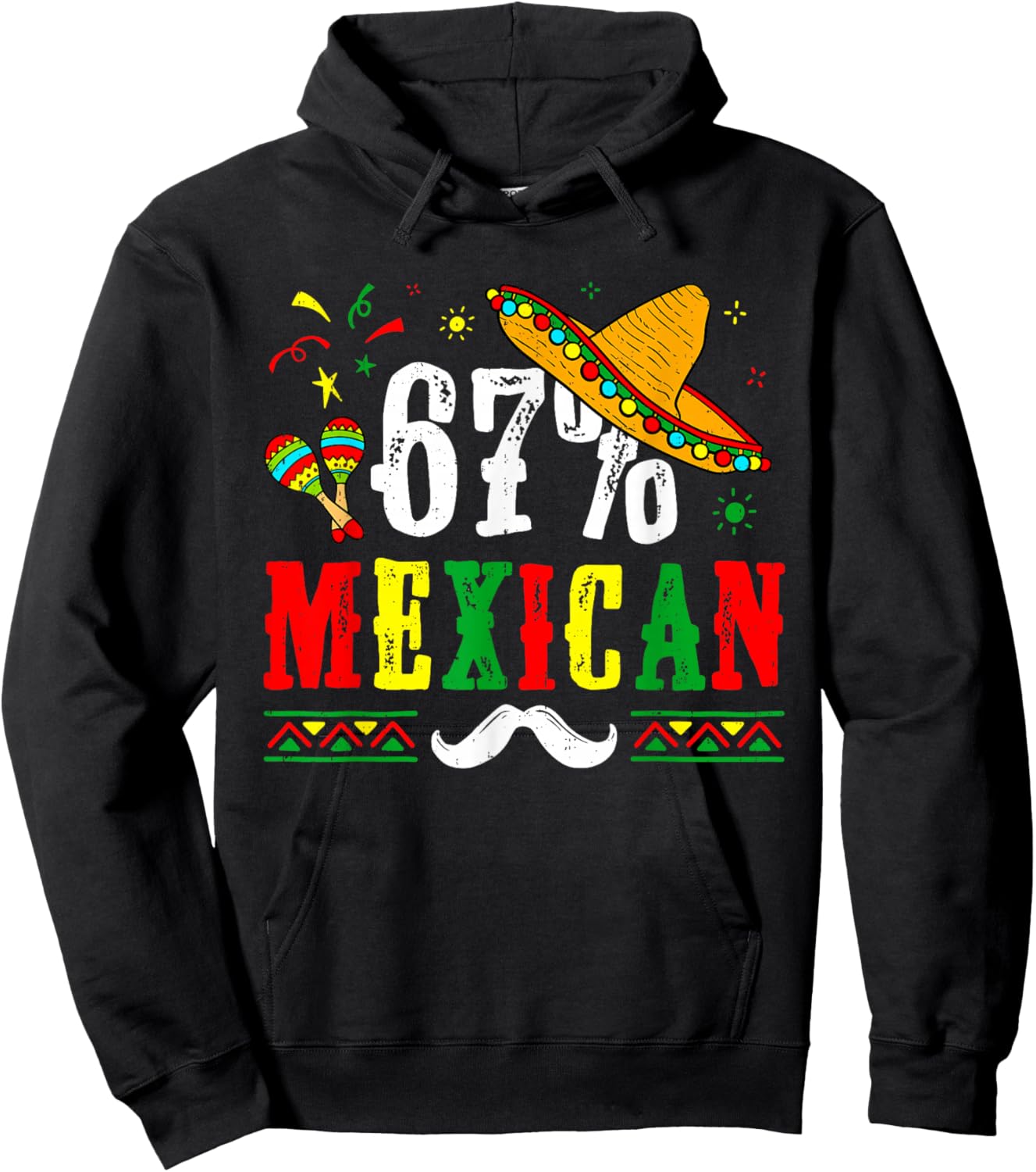 67 Mexican 5 Cinco De Mayo Six Seven Boys Kid Mexican Fiesta Hoodie - Hoodie | Black