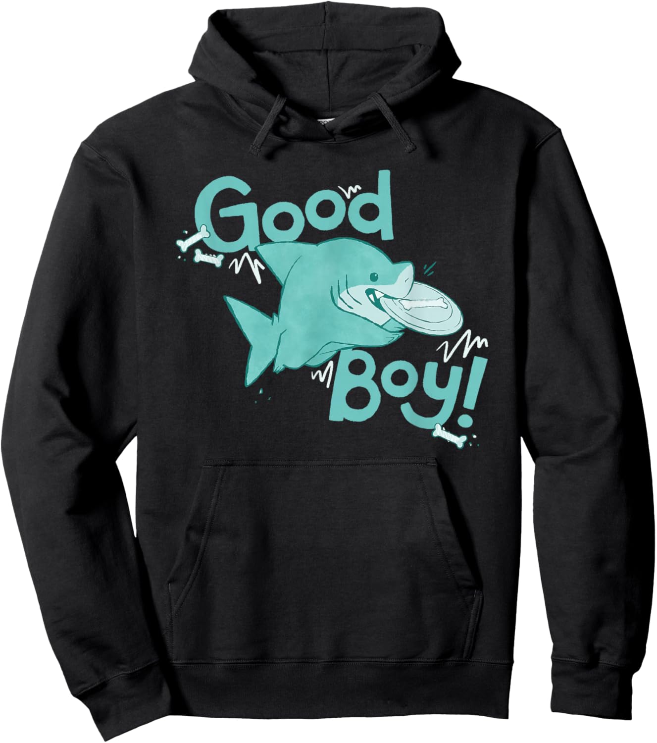 Marvel Jeff The Land Shark Good Boy! Snacky Bone Fetch Hoodie - Hoodie | Black