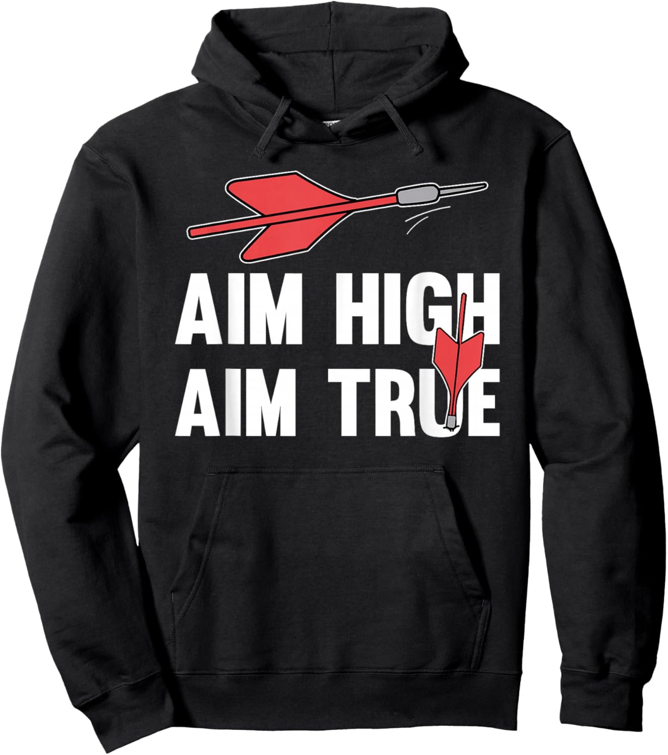 Aim High, Aim True Lawn Darts Hoodie - Hoodie | Black