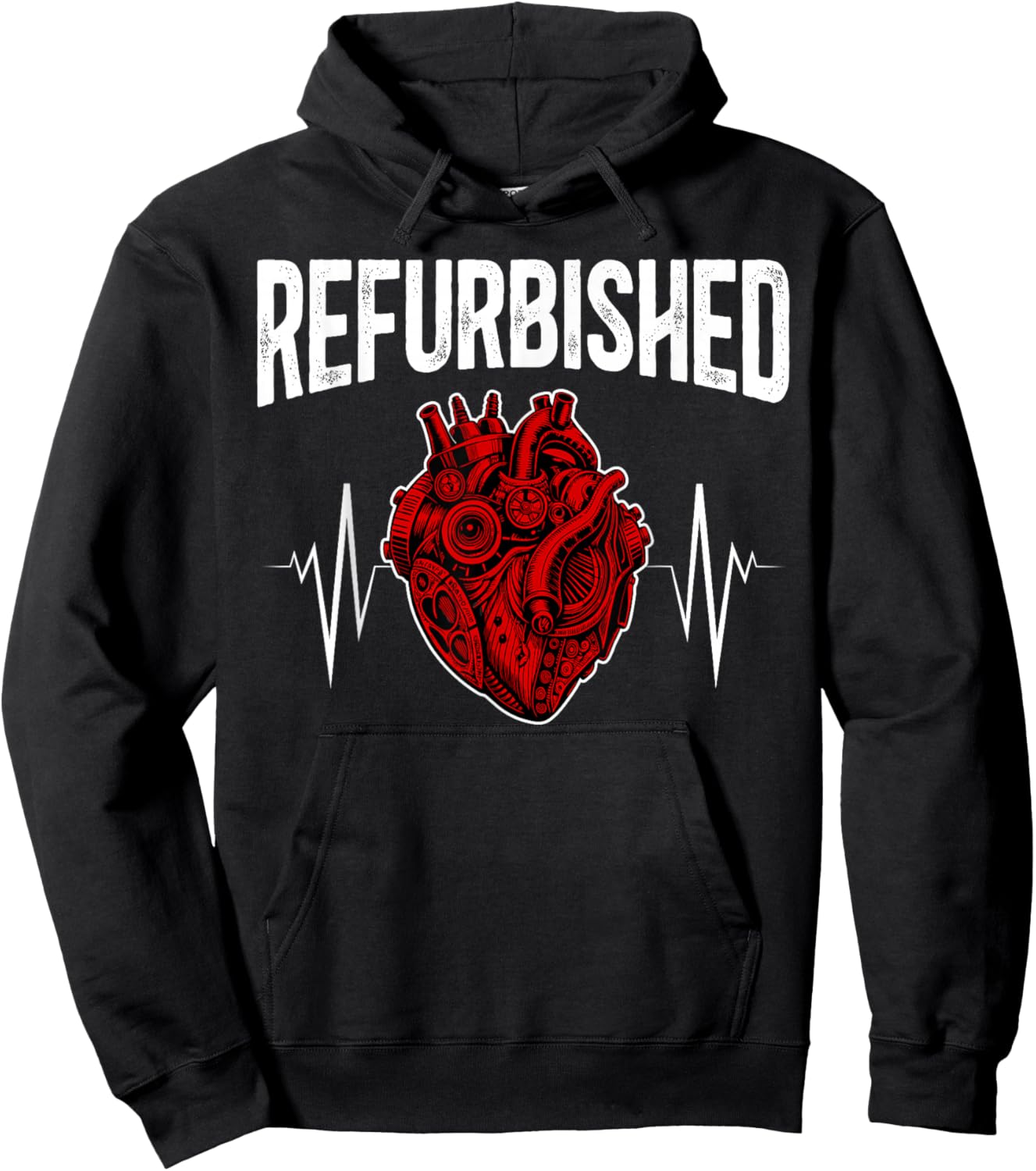Refurbished Post Open Heart Surgery Survivor Bypass Surgery Hoodie - Hoodie | Black