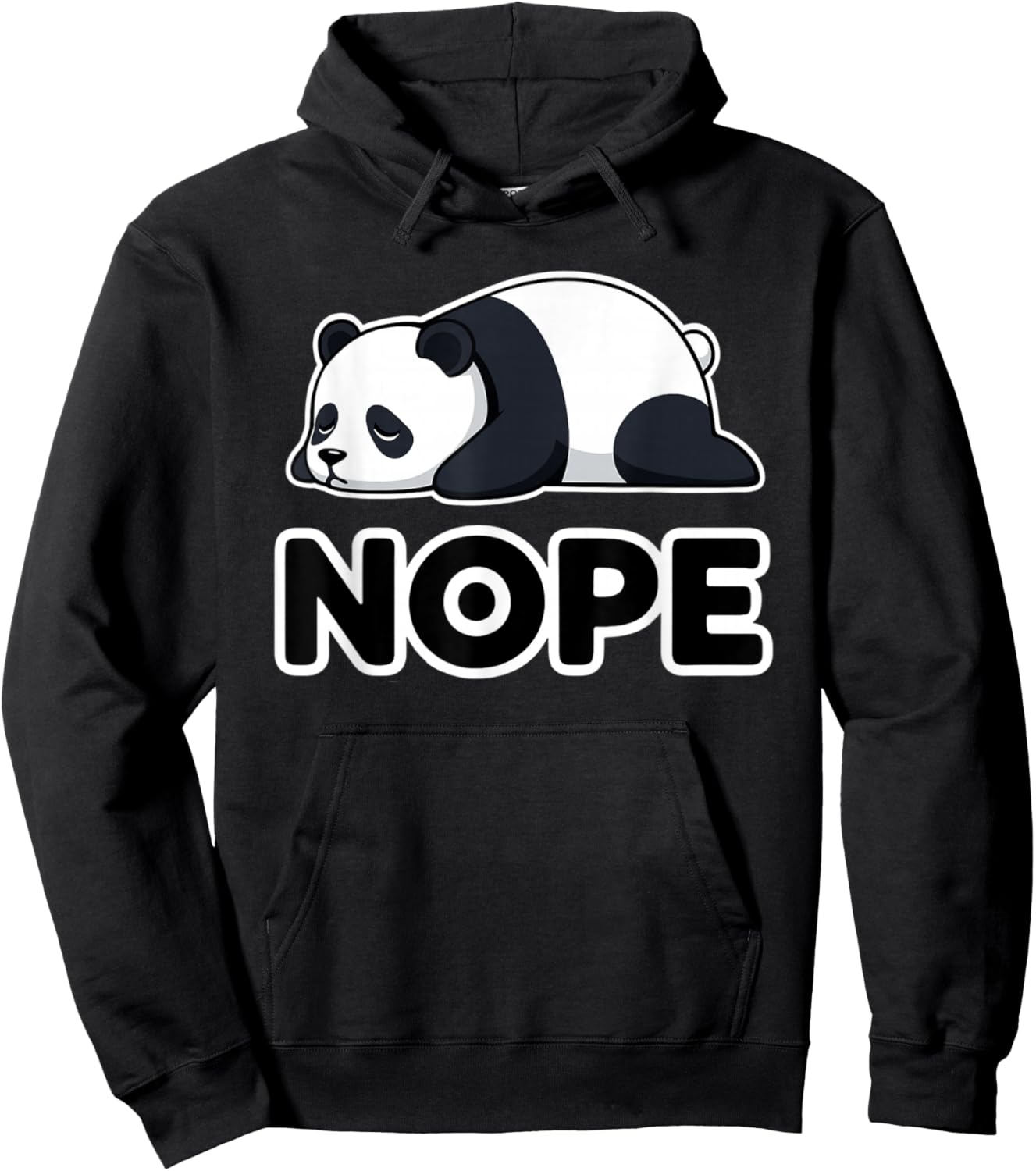 Nope Panda Not Today Funny Lazy Panda Hoodie - Hoodie | Black