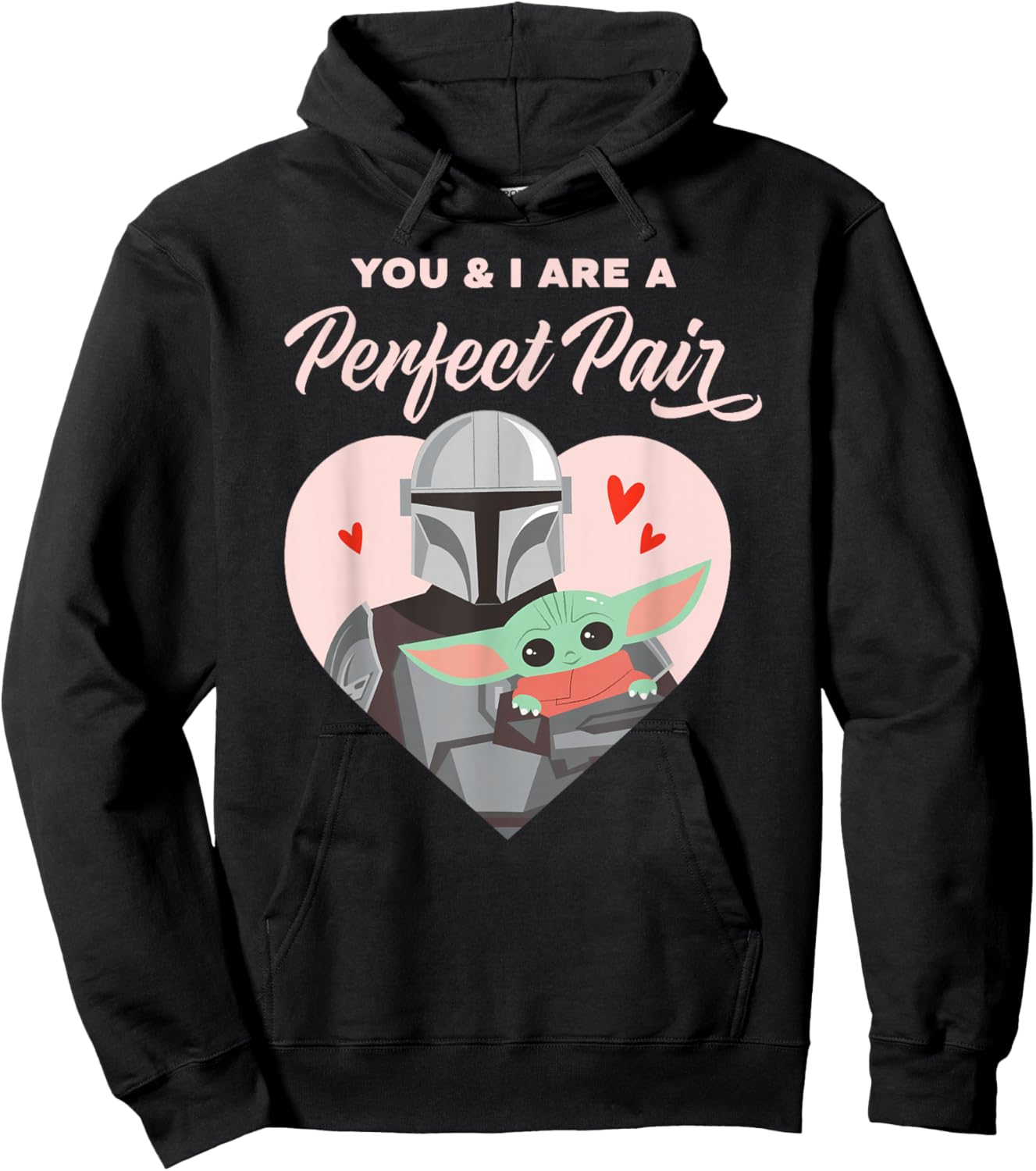 Star Wars The Mandalorian Valentine's Day Perfect Pair Hoodie - Hoodie | Black