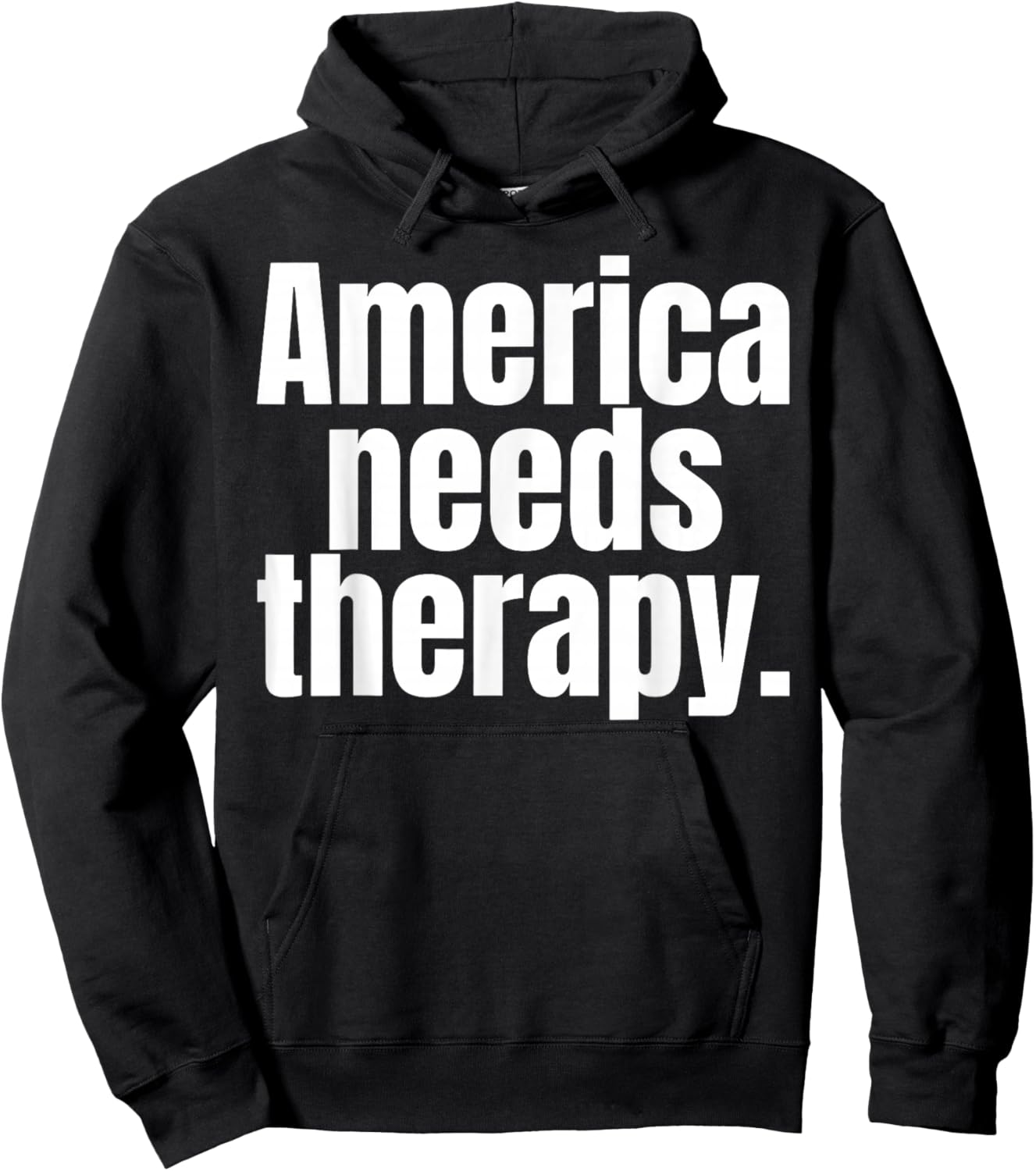 America Needs Therapy Hoodie - Hoodie | Black