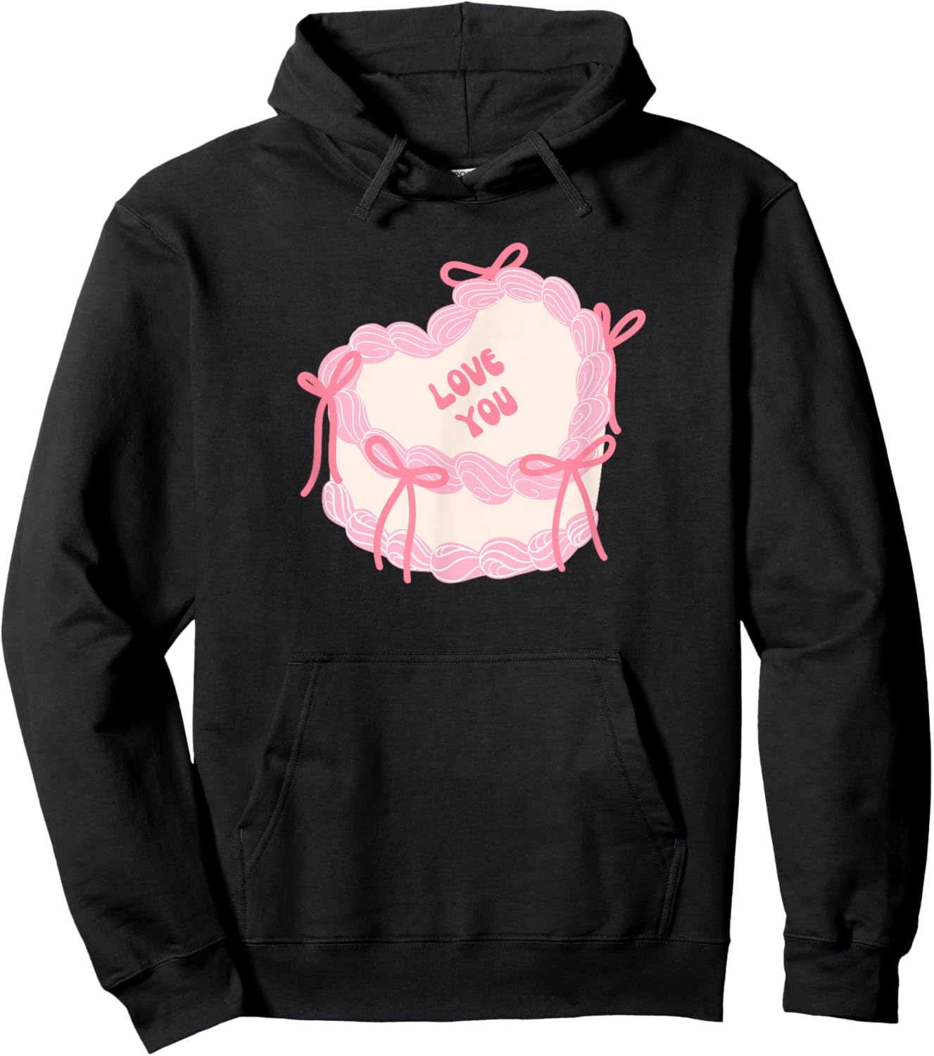 Valentine's Day Cake Hoodie - Hoodie | Black
