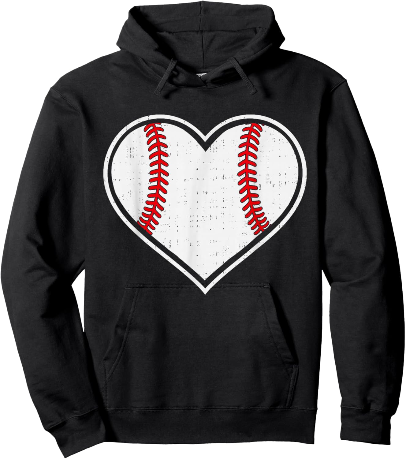 Baseball Heart Love Sport Valentines Day Men Women Boys Kids Hoodie - Hoodie | Black