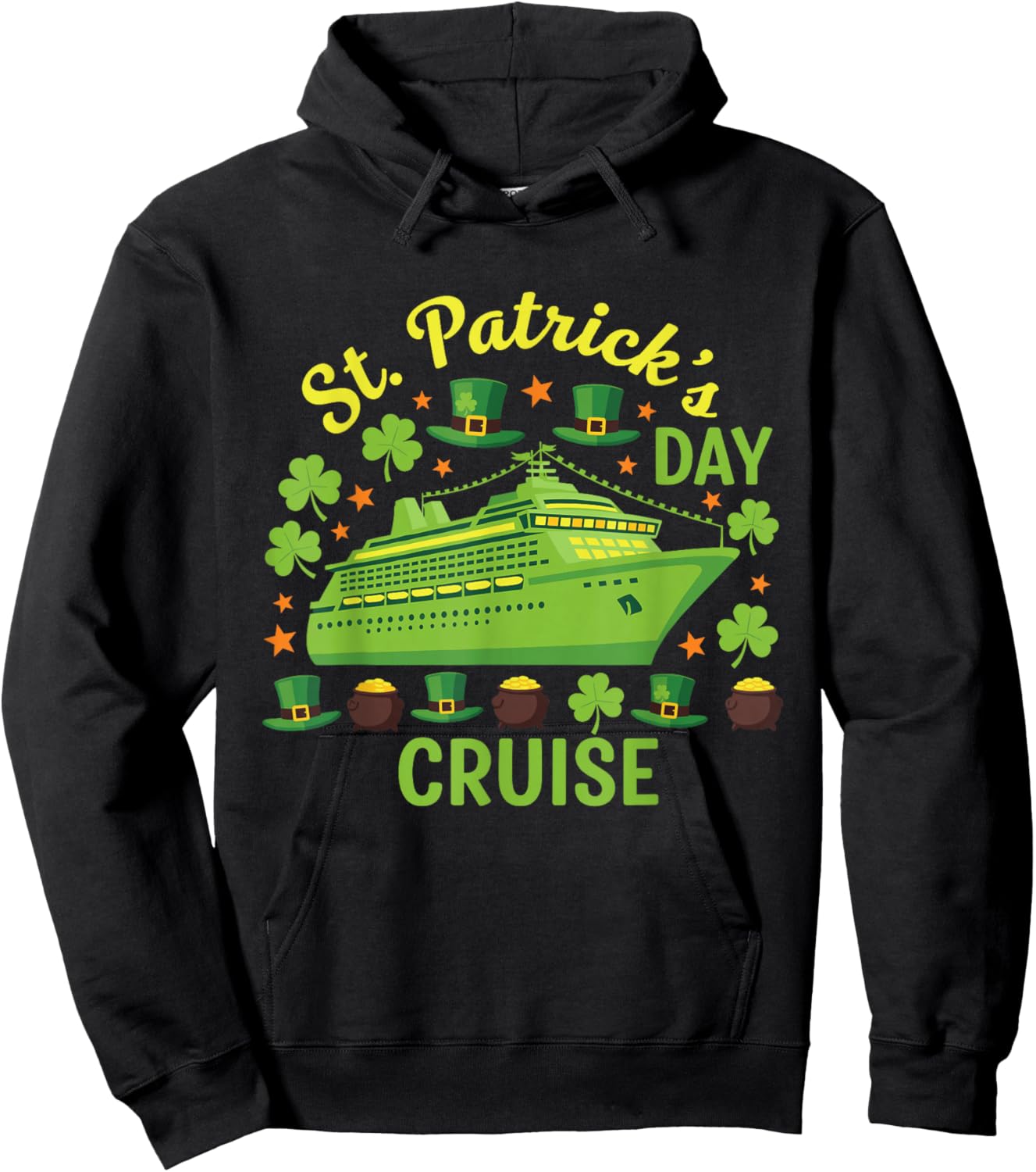 St Patrick's Day Cruise 2026 Family Matching Vacation Squad Hoodie - Hoodie | Black