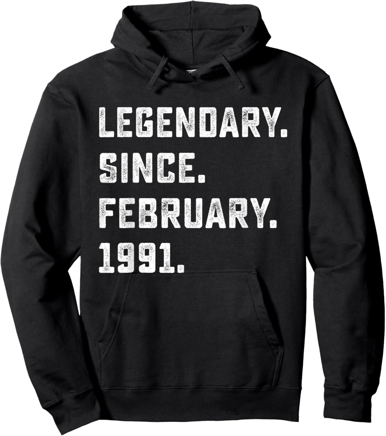 35th Birthday Gift Legendary Since February 1991 35 Yrs Old Hoodie - Hoodie | Black