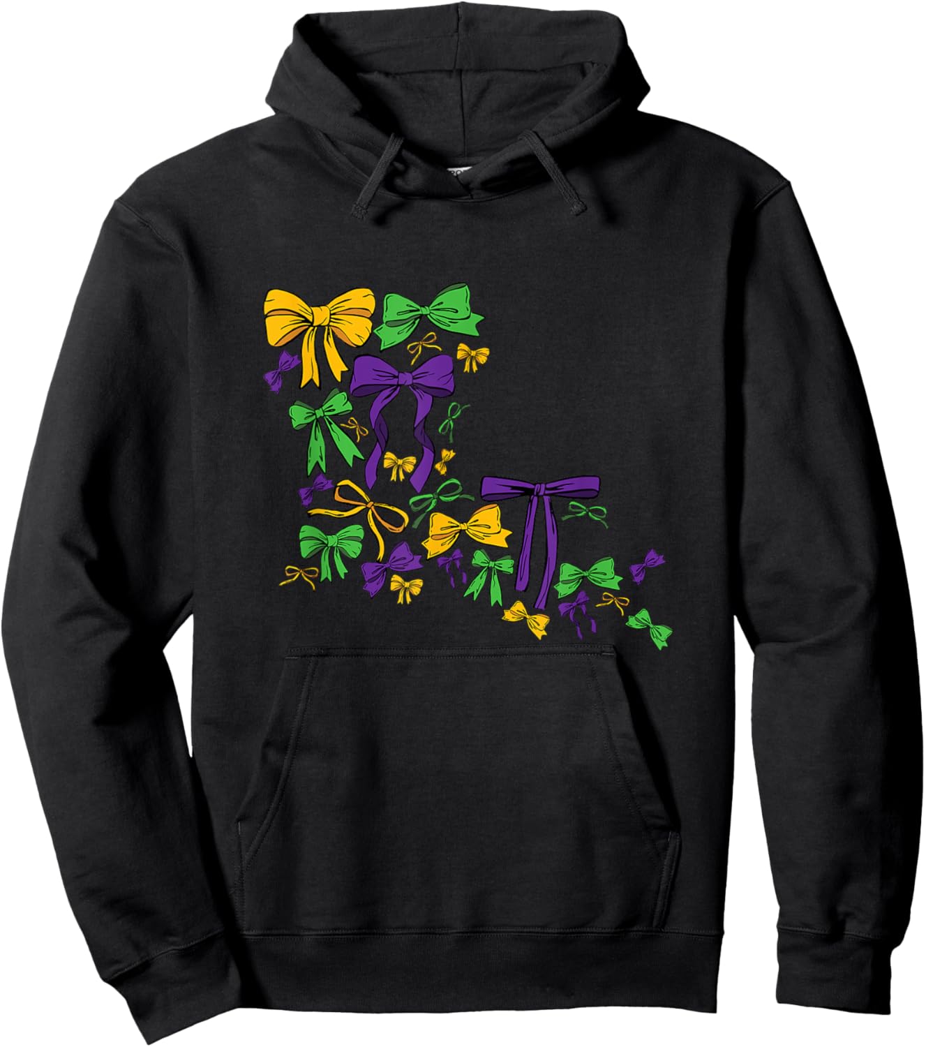 Coquette Mardi Gras New Orleans Louisiana Map Parade Costume Hoodie - Hoodie | Black