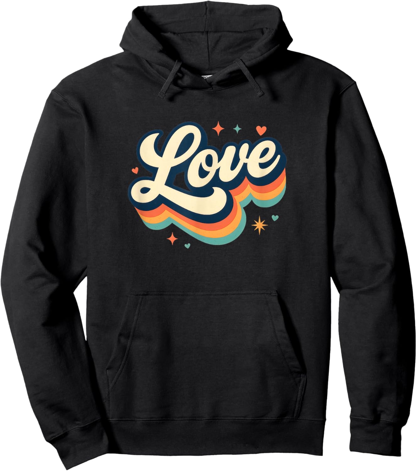 Retro Love Hoodie - Hoodie | Black