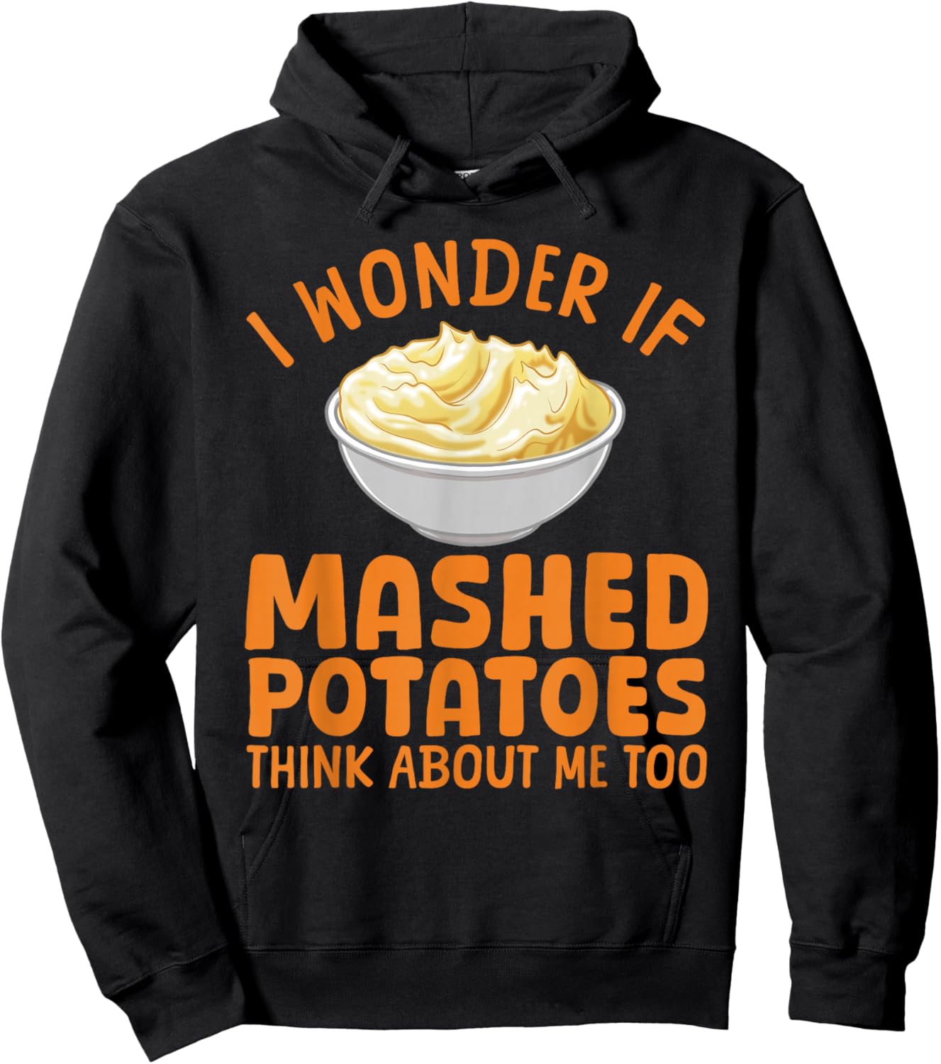 Mashed Potato Art Women Thanksgiving Mashed Potato Hoodie - Hoodie | Black